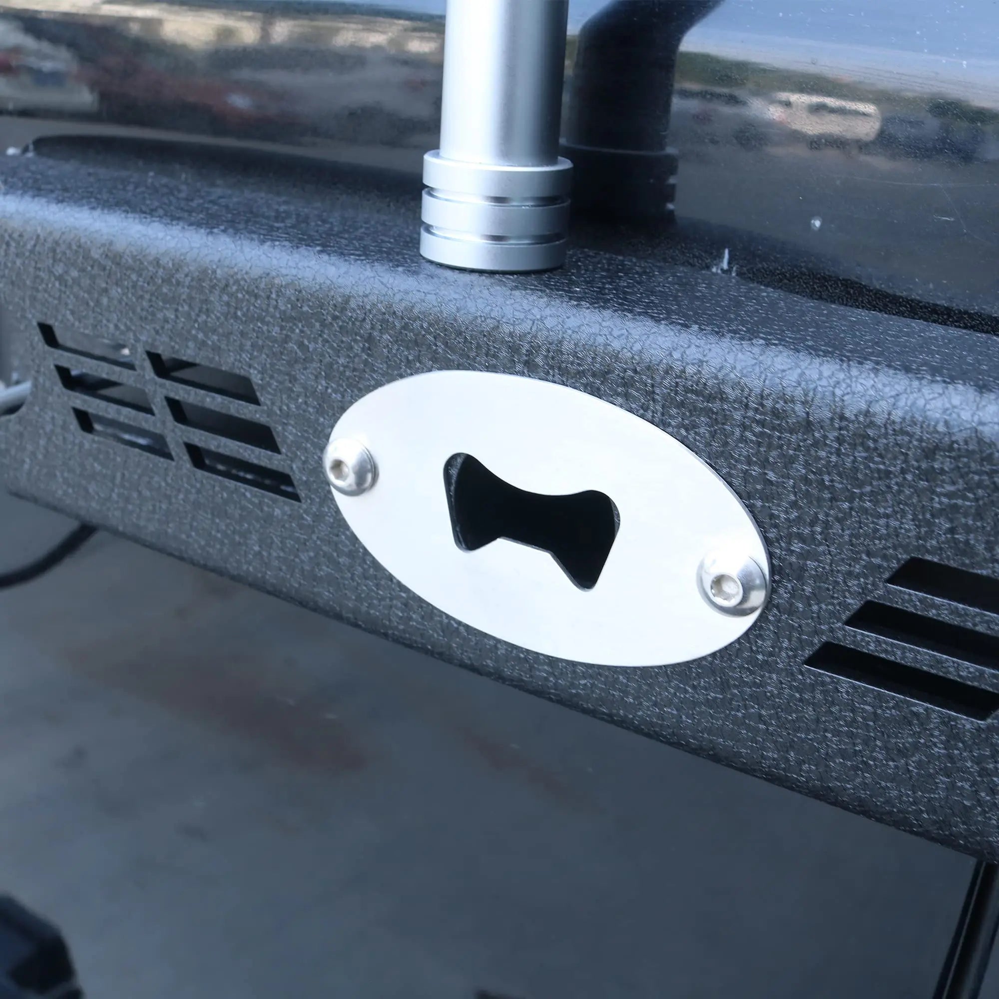 Jeep Tailgate Hinge Set Compatible with 2007-2018 Wrangler JK JKU, Textured Coating Rear Door Hinge with Opener, 2PCS for 2/4 Door POFENZE