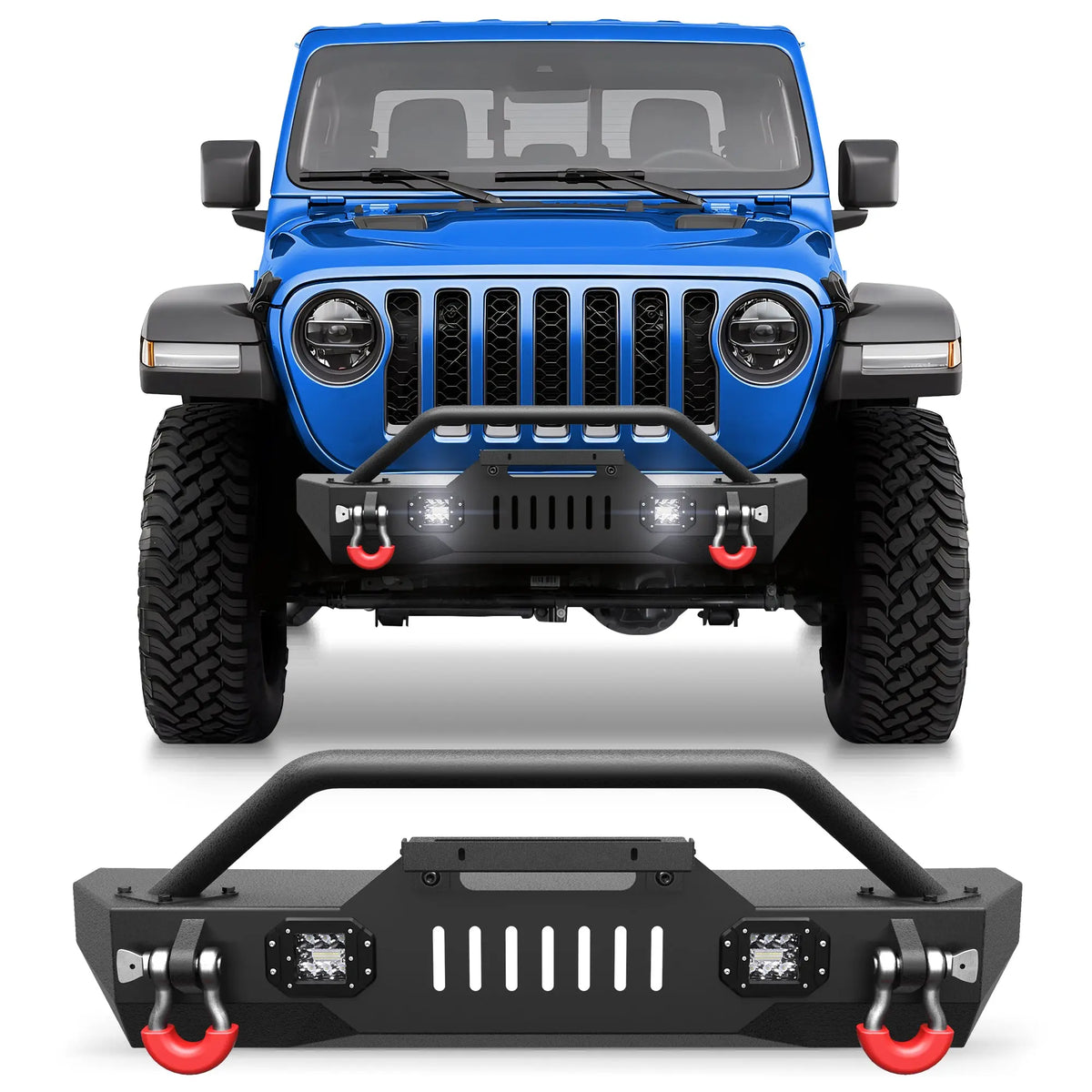 Jeep Wrangler Bumpers Fit 2007-2018 Jeep Wrangler JK 2019-2024 Jeep Wrangler JL 2020-2025 Jeep Gladiator JT