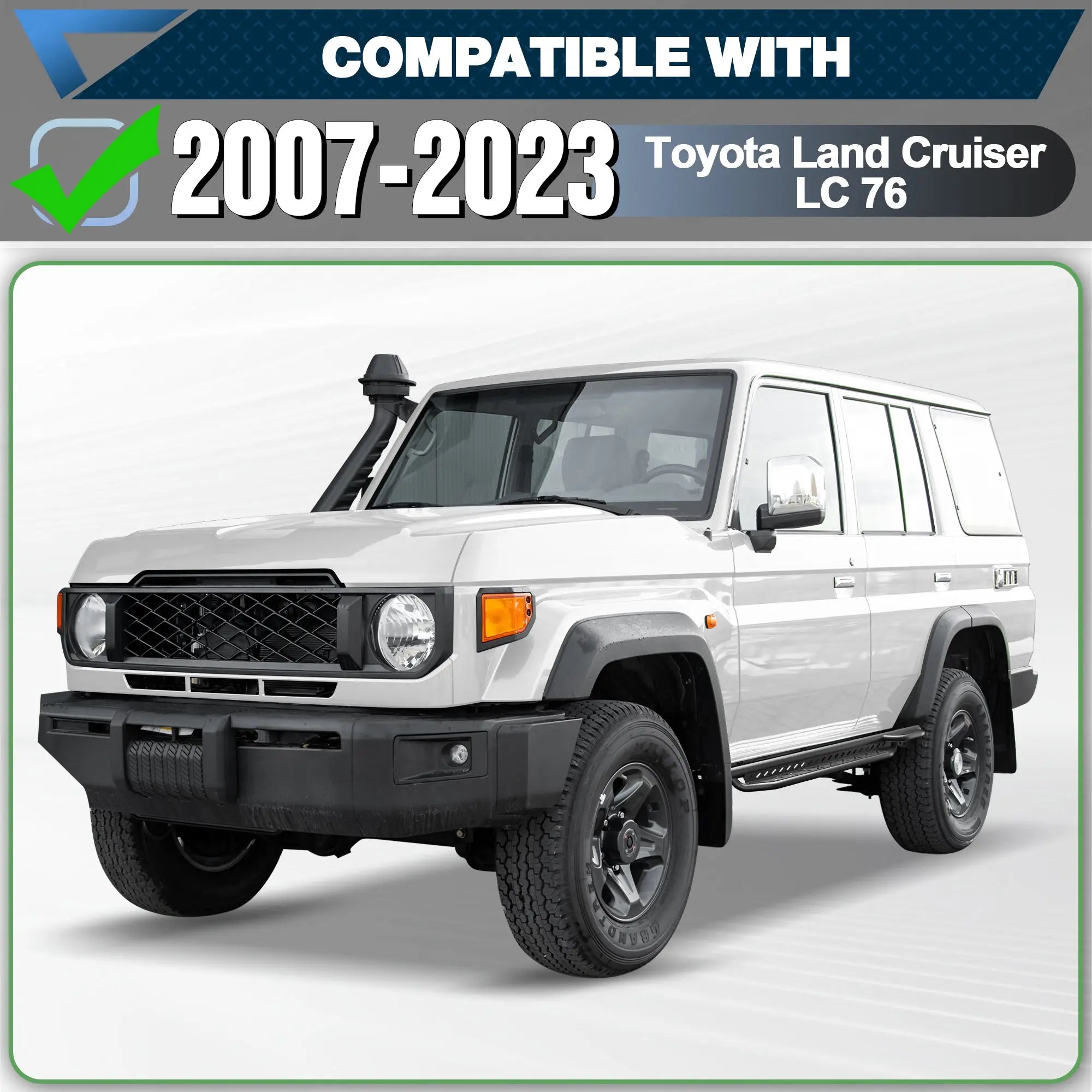 LC 76 Running Boards Side Steps Fit 2007-2023 Toyota Land Cruiser LC 76 POFENZE 