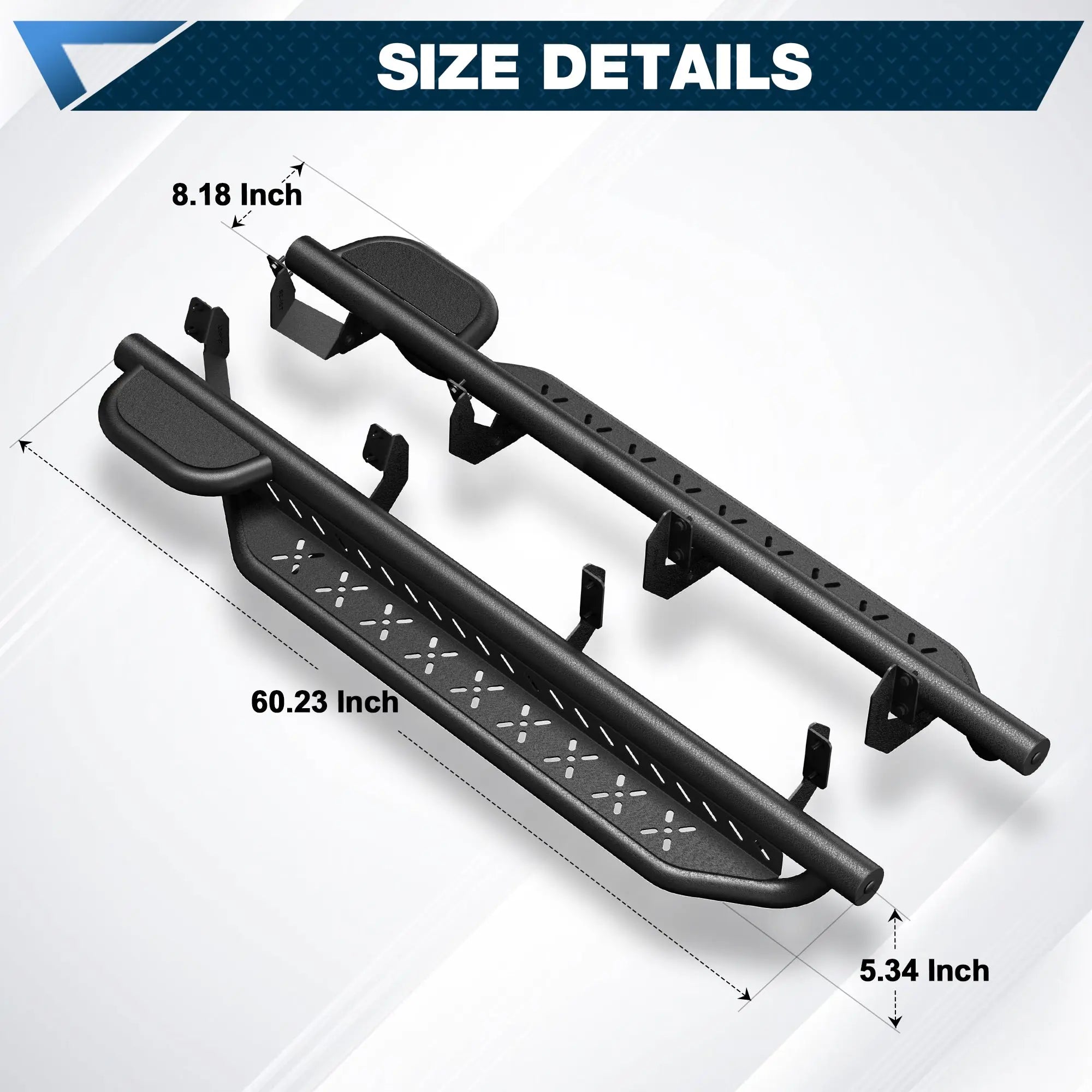 LC 76 Running Boards Side Steps Fit 2007-2023 Toyota Land Cruiser LC 76 POFENZE 