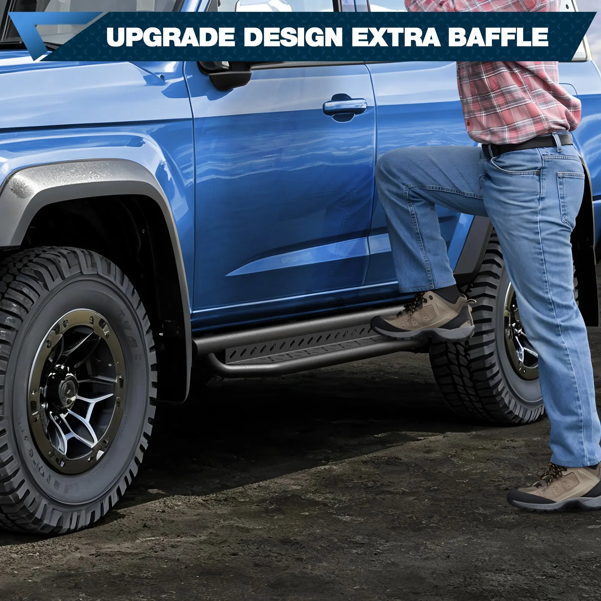 LC 76 Running Boards Side Steps Fit 2007-2023 Toyota Land Cruiser LC 76 POFENZE 