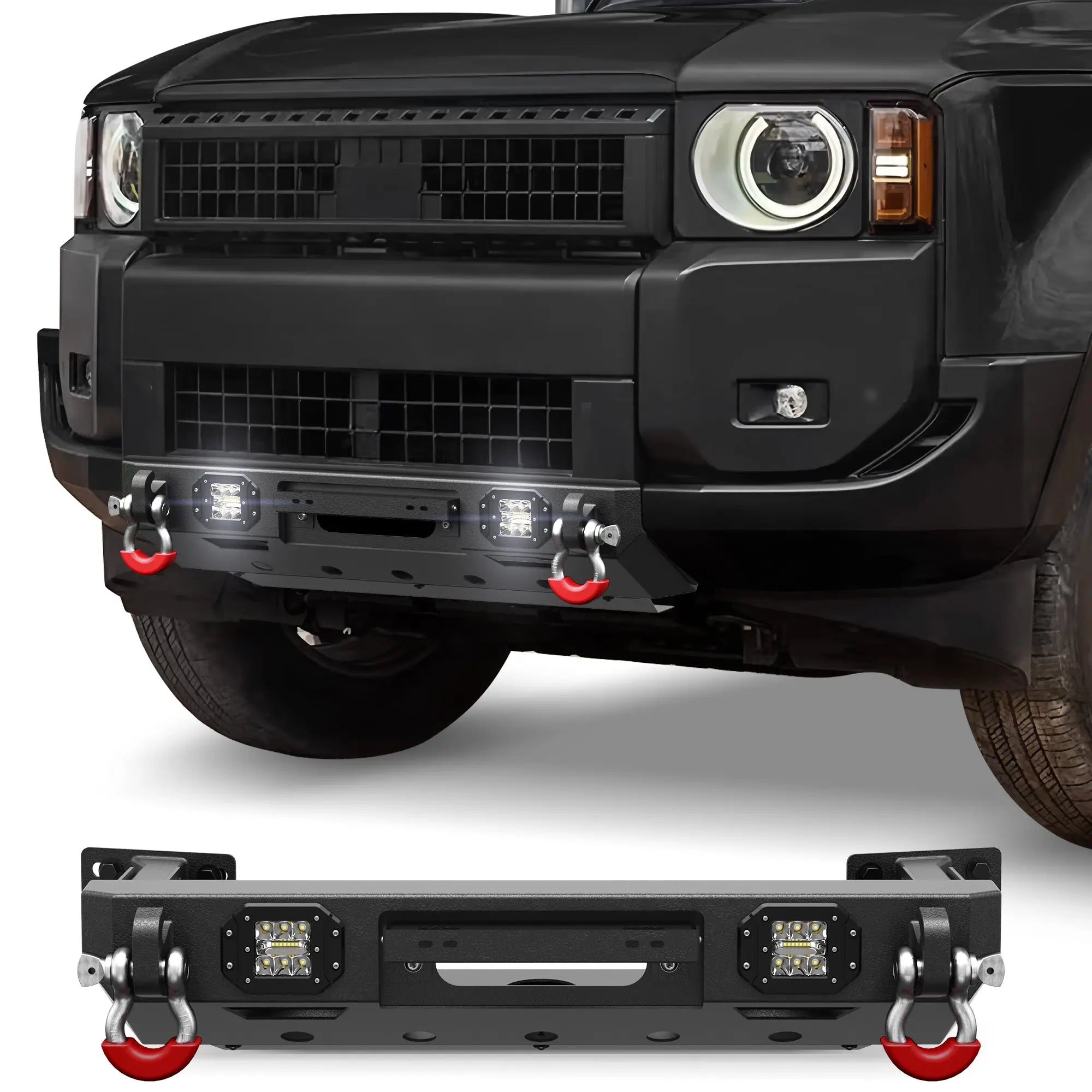LC250 Front Bumper for 2024 2025 2026 Toyota Land Cruiser LC250 Medium Width Steel Bumper POFENZE 