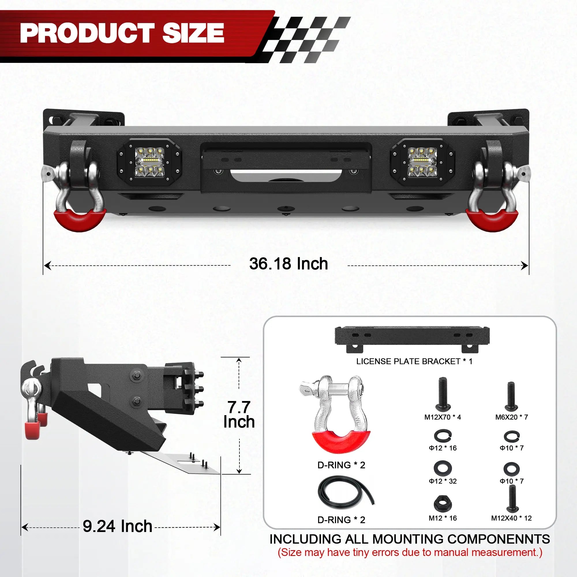 LC250 Front Bumper for 2024 2025 2026 Toyota Land Cruiser LC250 Medium Width Steel Bumper POFENZE 