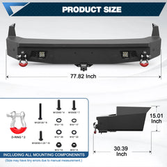LC250 Rear Bumper Compatible with 2024 2025 2026 Toyota Land Cruiser LC250 - POFENZE