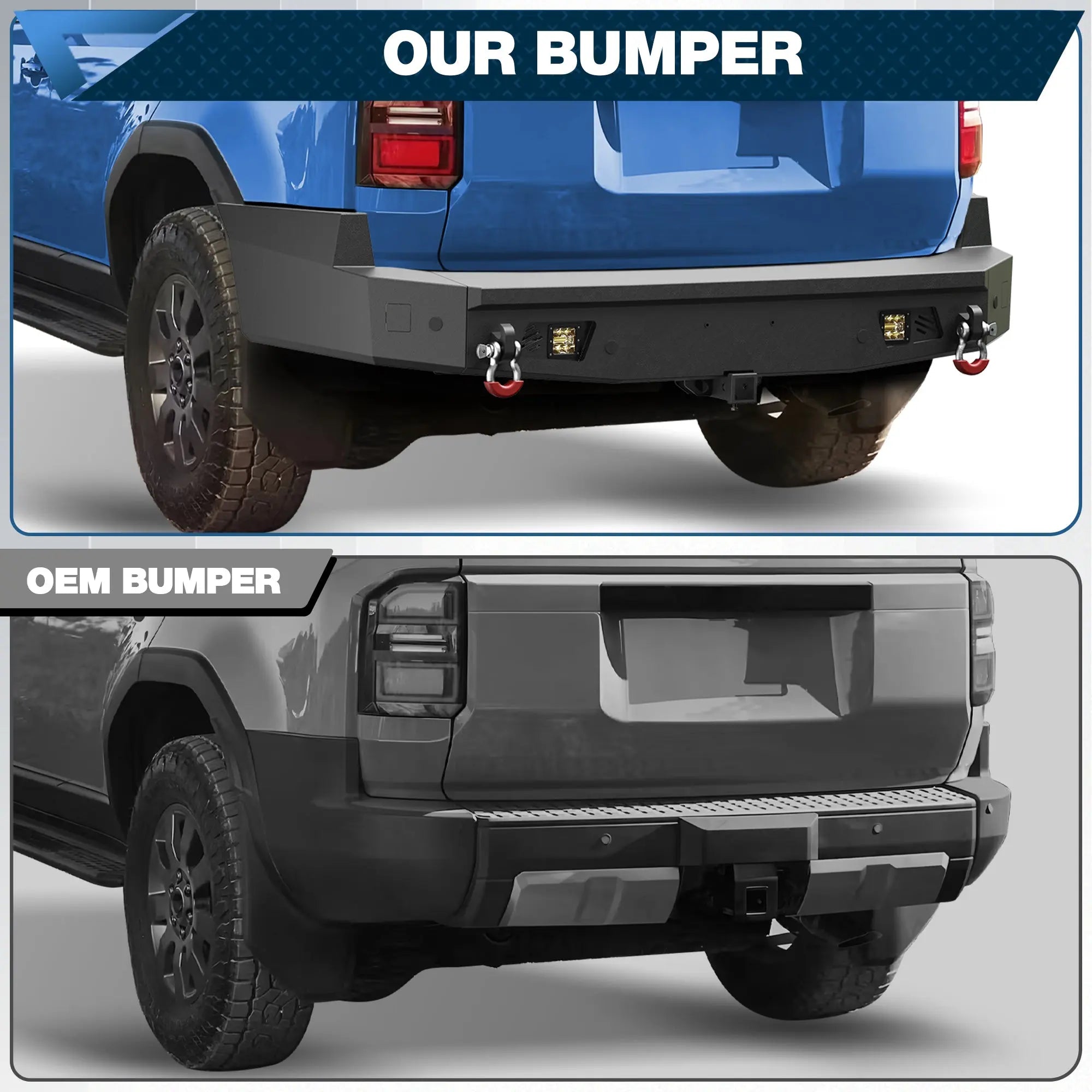 LC250 Rear Bumper Compatible with 2024 2025 2026 Toyota Land Cruiser LC250 - POFENZE