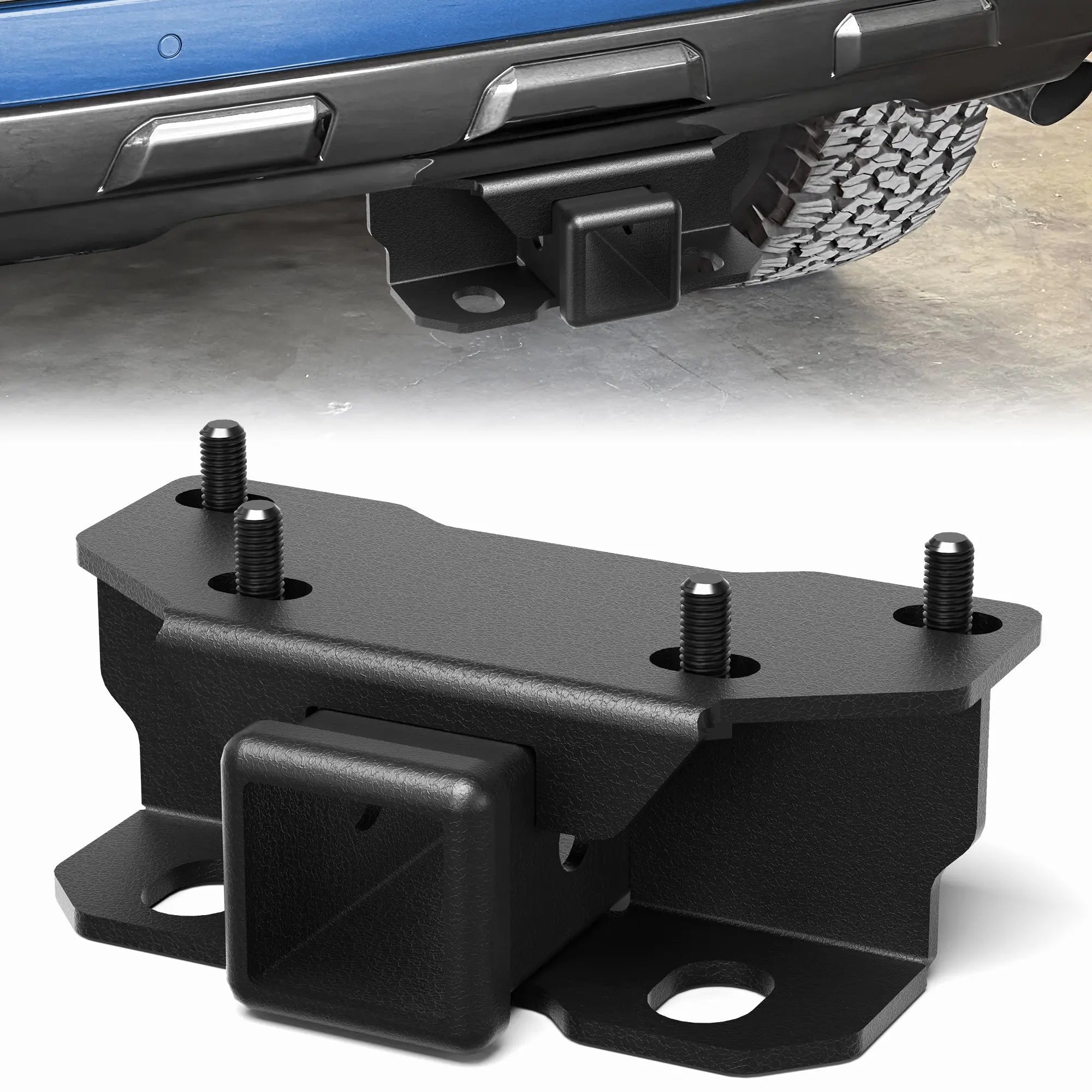 Lexus GX 460 Trailer Hitch 2-Inch Receiver Class 3 Tow Hitch Compatible 2010–2024 GX460 with Cover Black Powder Coated - POFENZE