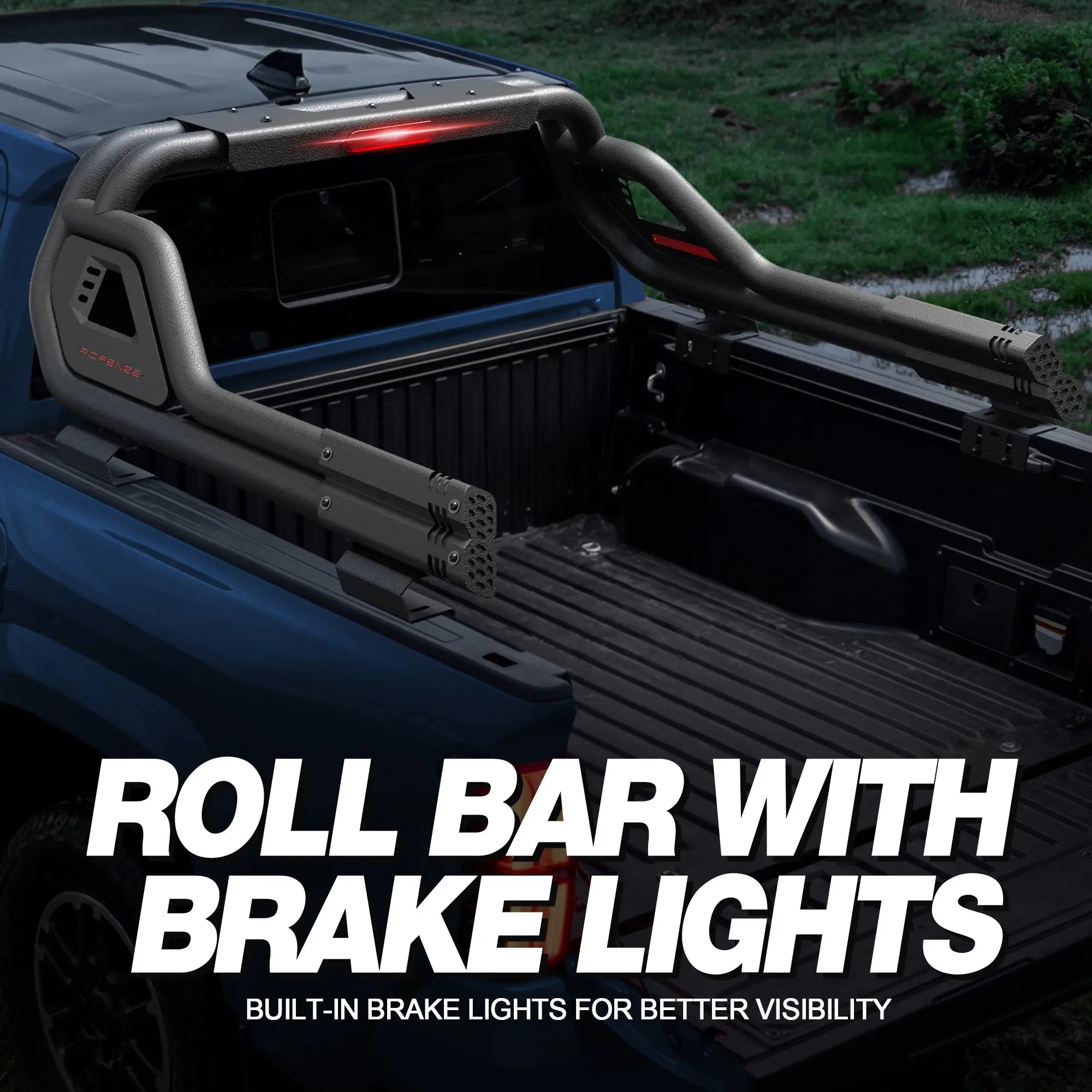 Mid-Size Truck Chase Rack Roll Bar for Pickup Trucks Adjustable Fit Cargo Rack - POFENZE