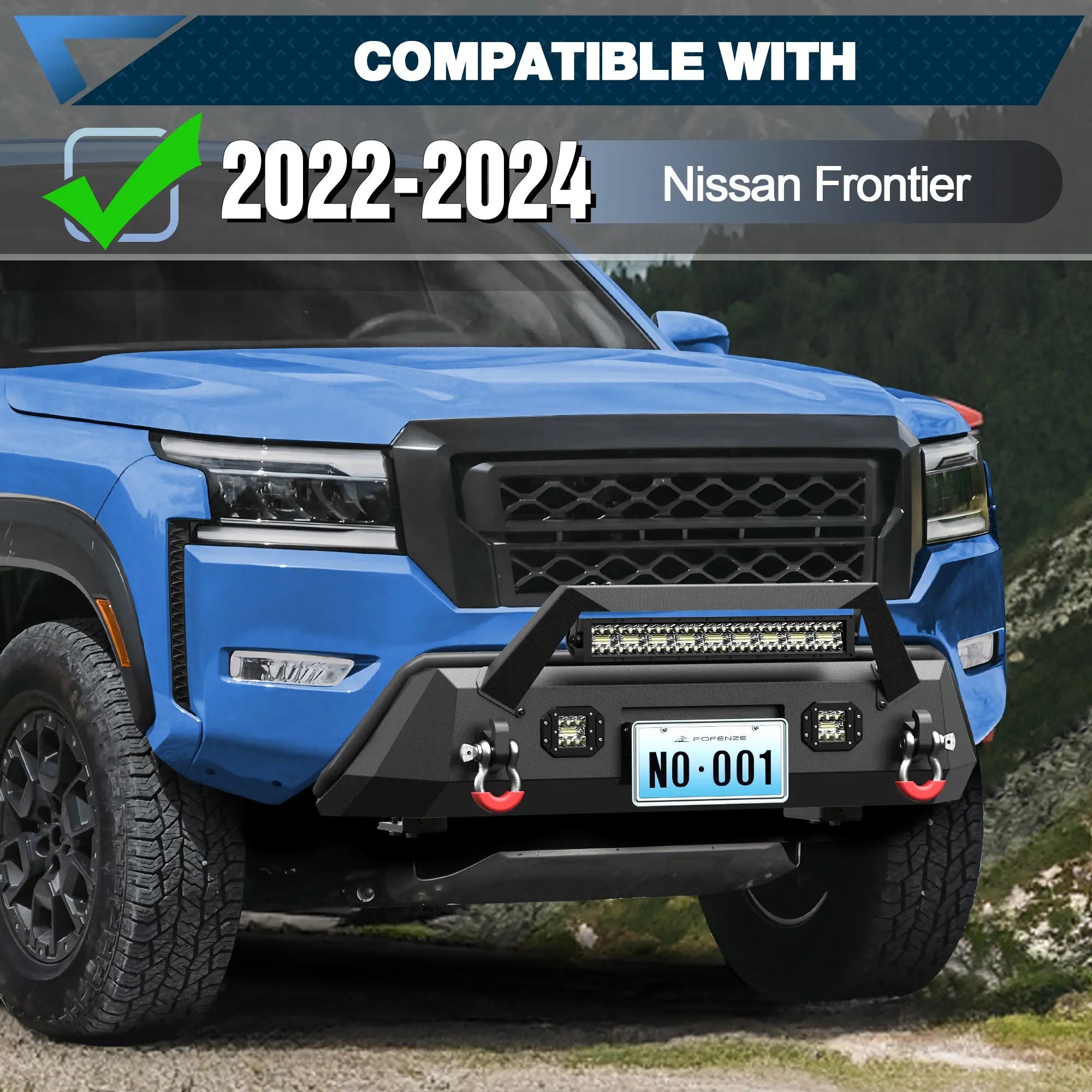 Nissan Frontier Front Bumper and Rear Bumper for 2022 2023 2024 Nissan Frontier - POFENZE