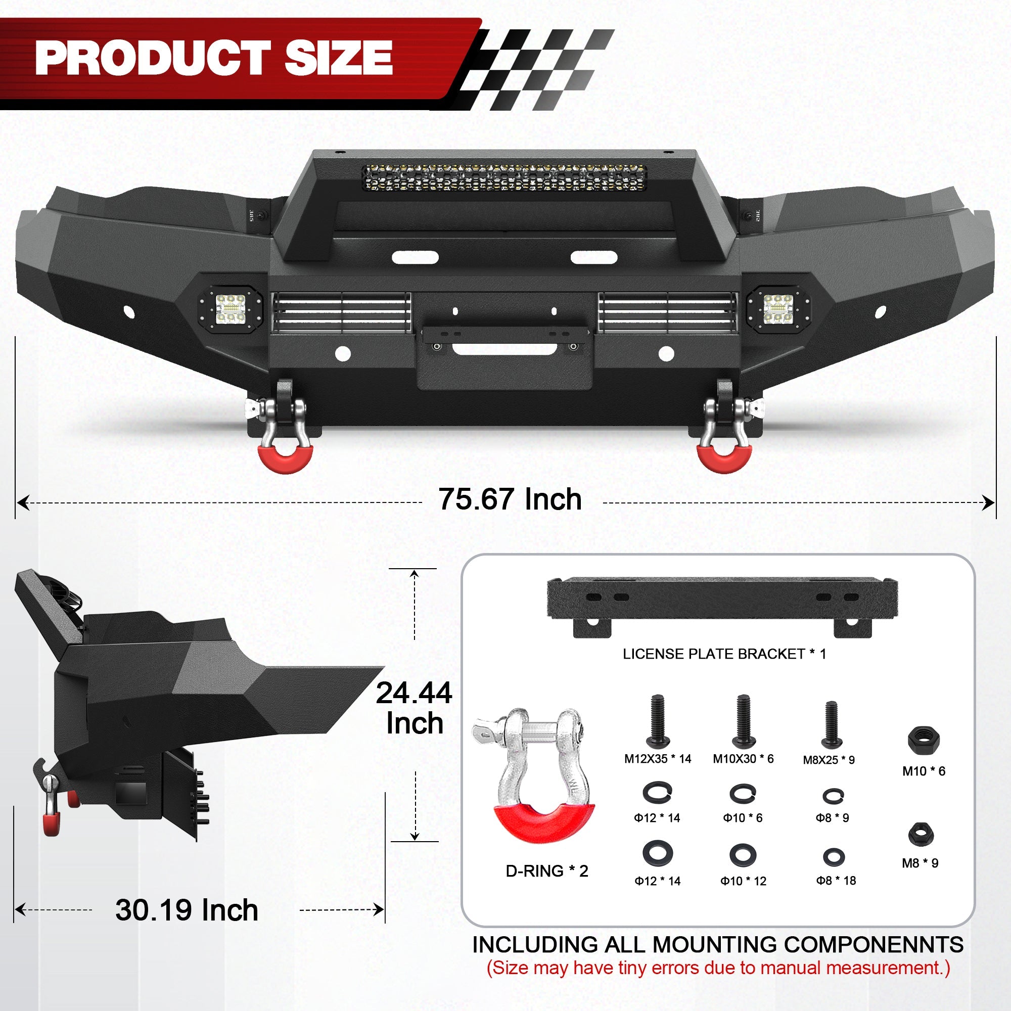 POFENZE 4Runner Front Bumper Fits 2015-2024 Toyota 4Runner 5th Gen POFENZE 