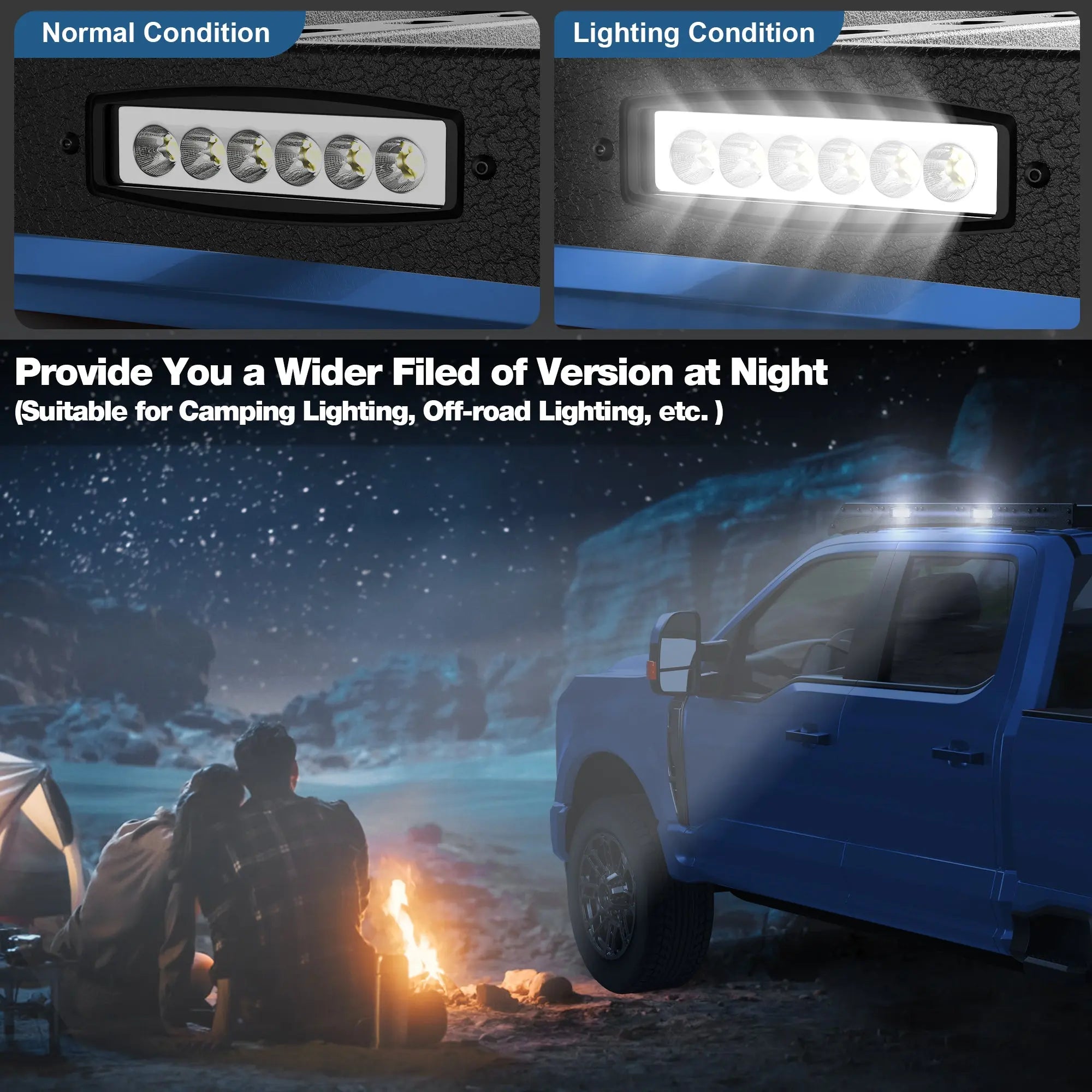 POFENZE For 2023 2024 2025 Ford F250/F350/F450 Roof Rack Overlanding Car Roof Cargo Carrier with Lights POFENZE