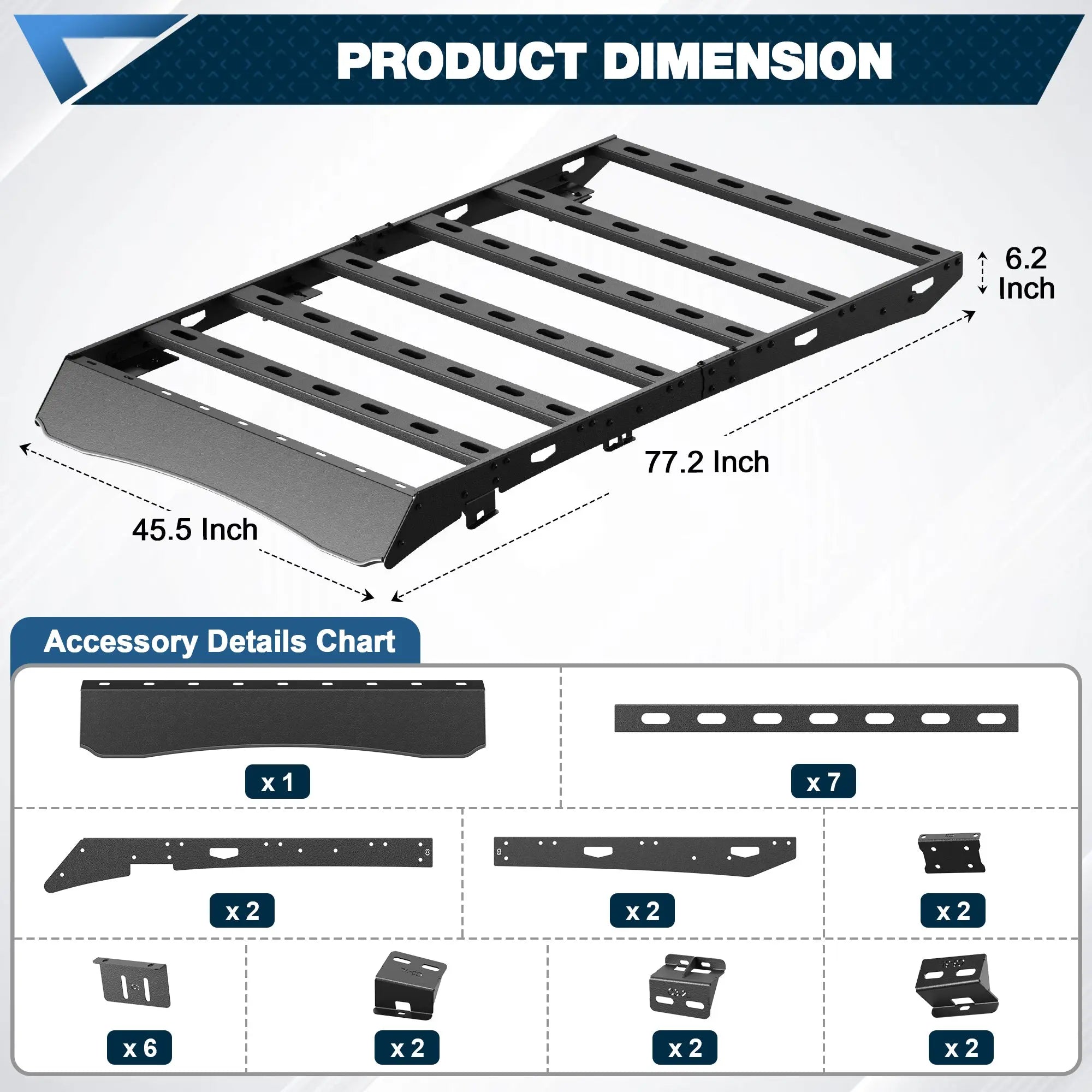 POFENZE For Honda 2023 2024 2025 Roof Rack Basket Easy Install Roof Rack Cargo Baskets for Honda POFENZE