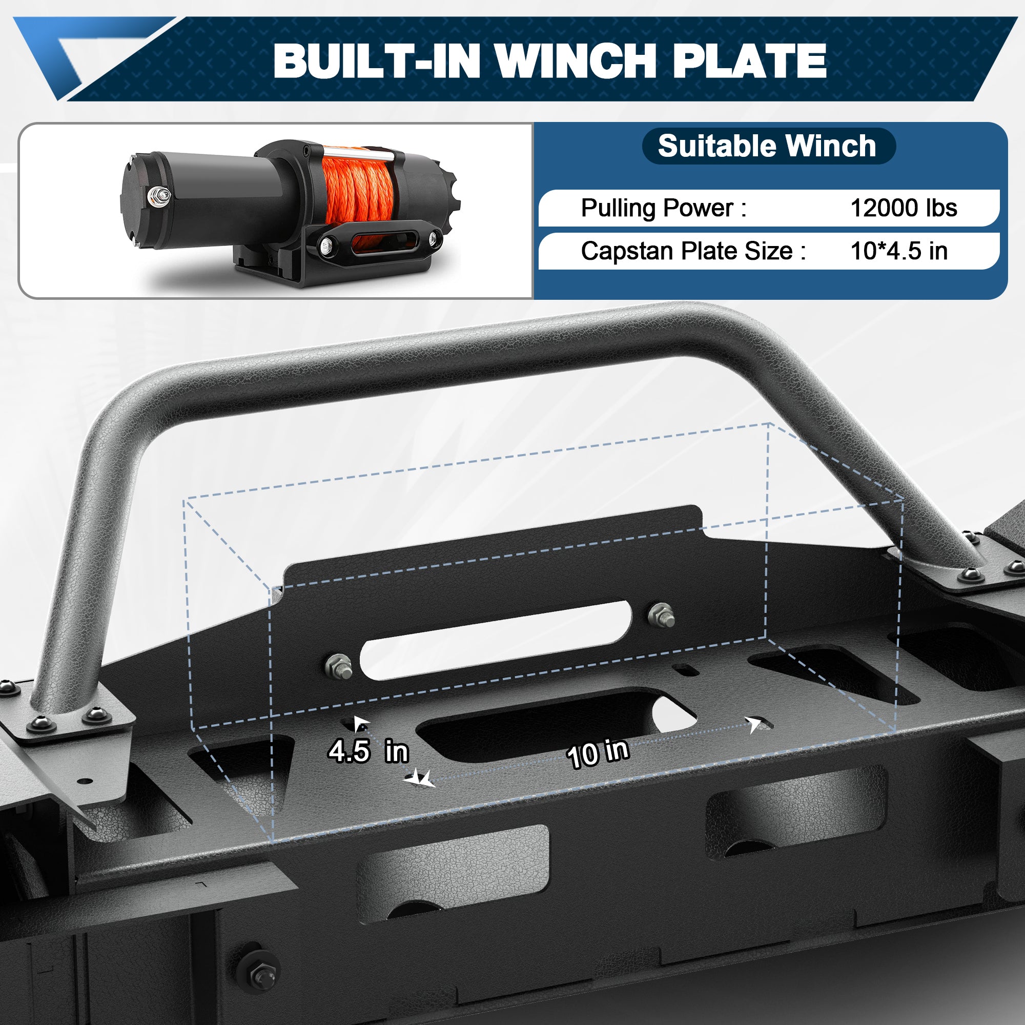 POFENZE Front Bumper for 1998-2011 Ford Ranger POFENZE 