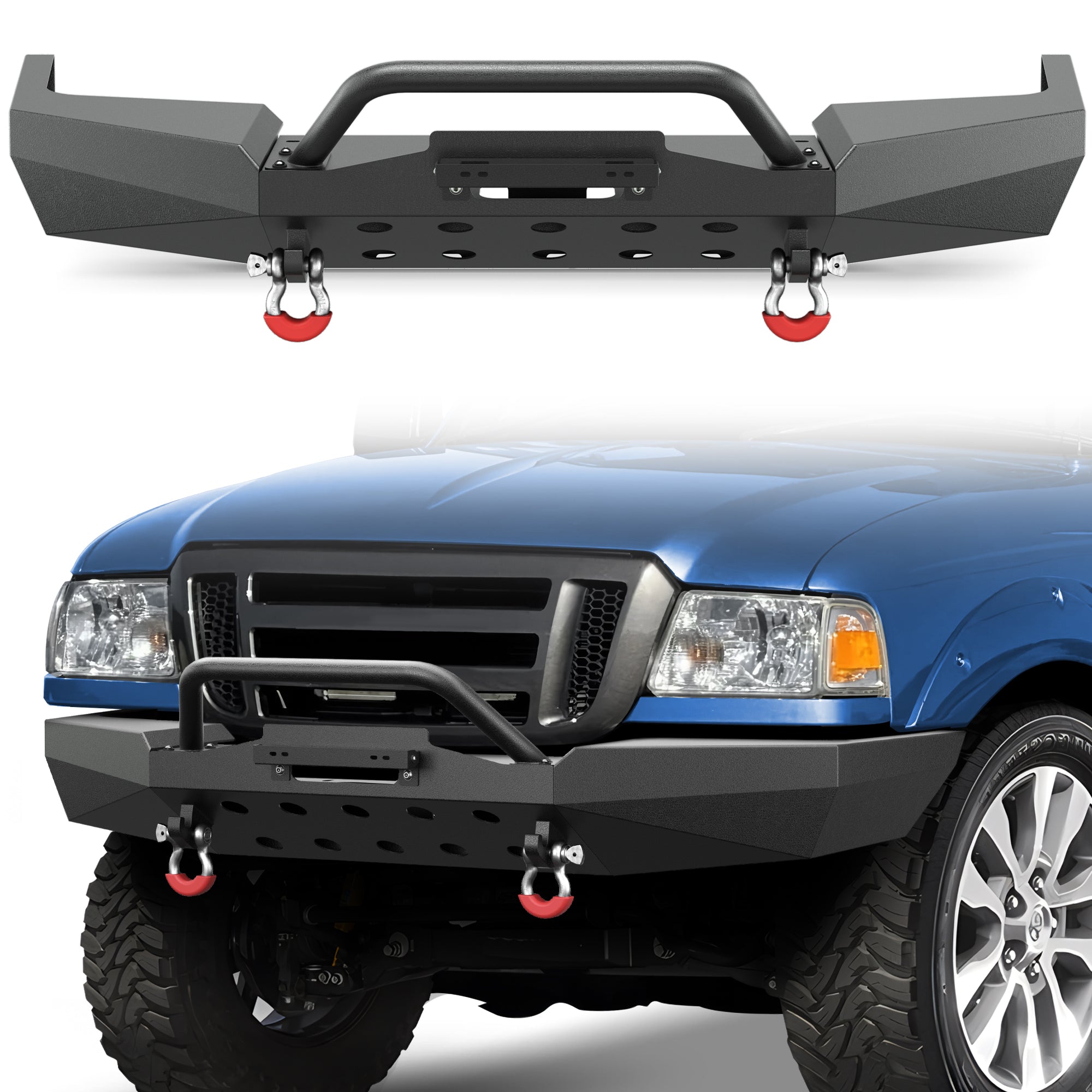POFENZE Front Bumper for 1998-2011 Ford Ranger POFENZE 