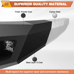 POFENZE Heavy Duty Silverado Front and Rear Bumper with Winch Plate for 2014-2015 Silverado 1500 Truck Bumpers Fit Silverado 1500 POFENZE