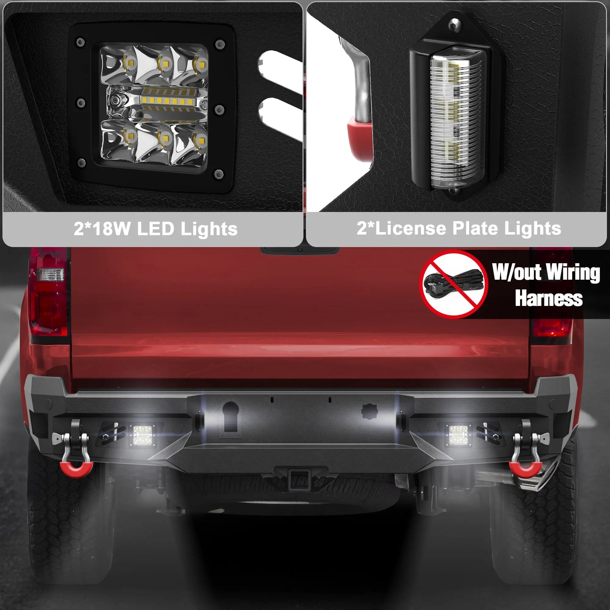 POFENZE Heavy Duty Truck Front Bumper for 2015-2022 Chevrolet Colorado (Exclude ZR2) and 2015-2022 GMC Canyon - POFENZE