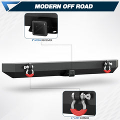 POFENZE Rear Bumper for 1987-2006 Jeep Wrangler YJ TJ LJ POFENZE 