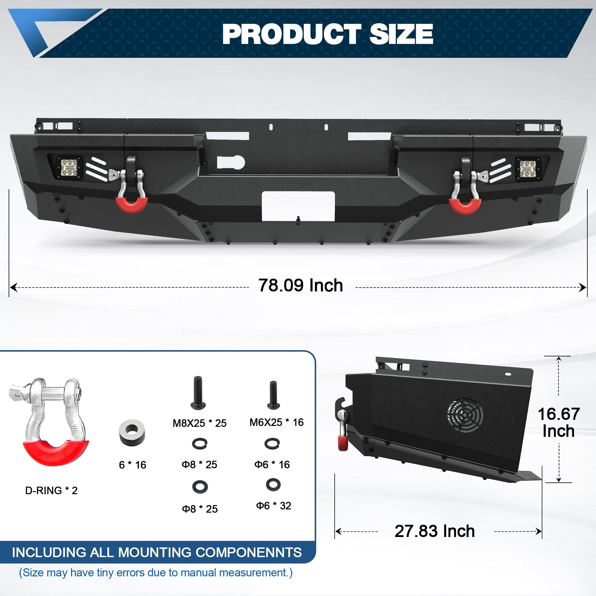 POFENZE Rear Bumper for 2024 2025 2026 Tesla Cybertruck POFENZE 