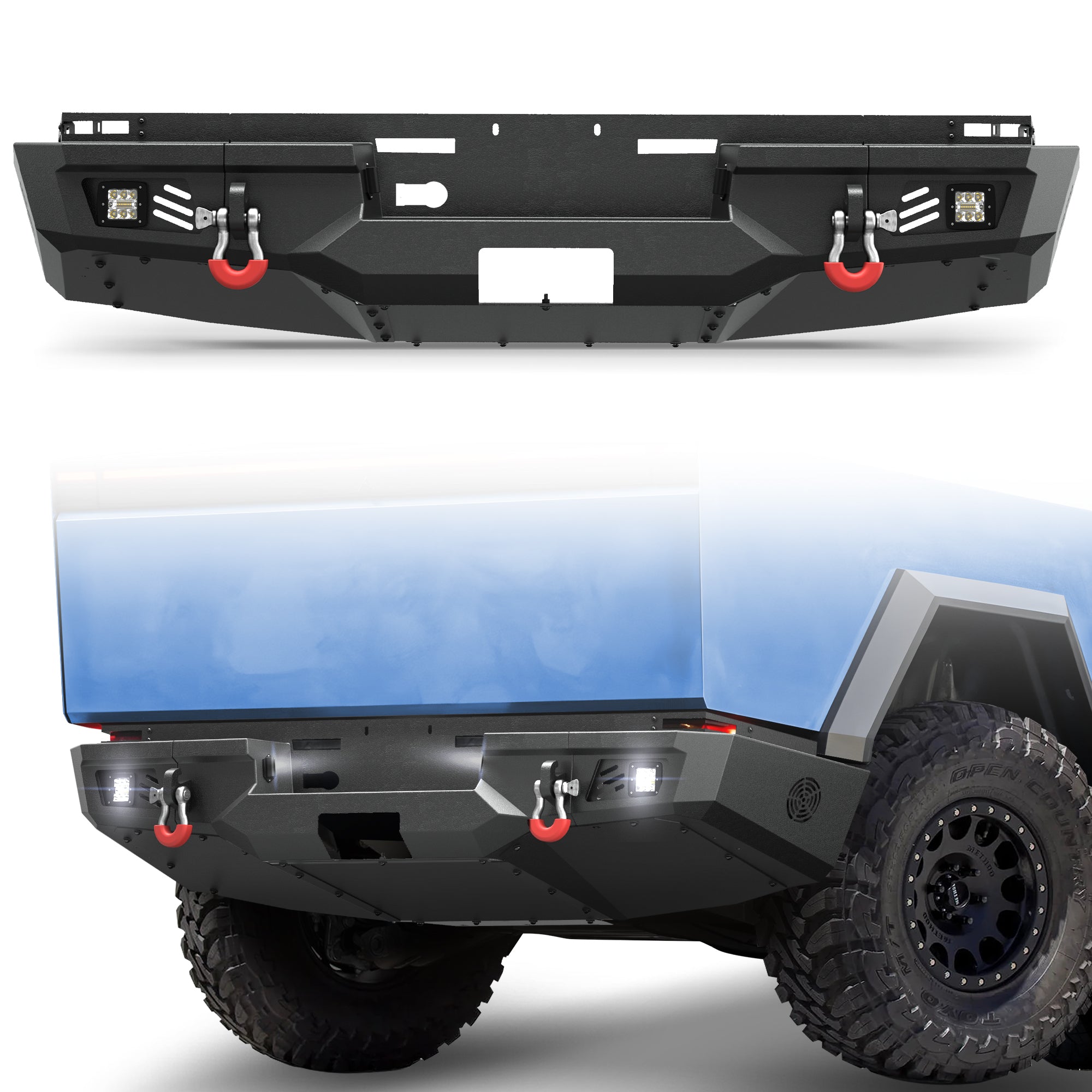 POFENZE Rear Bumper for 2024 2025 2026 Tesla Cybertruck POFENZE 