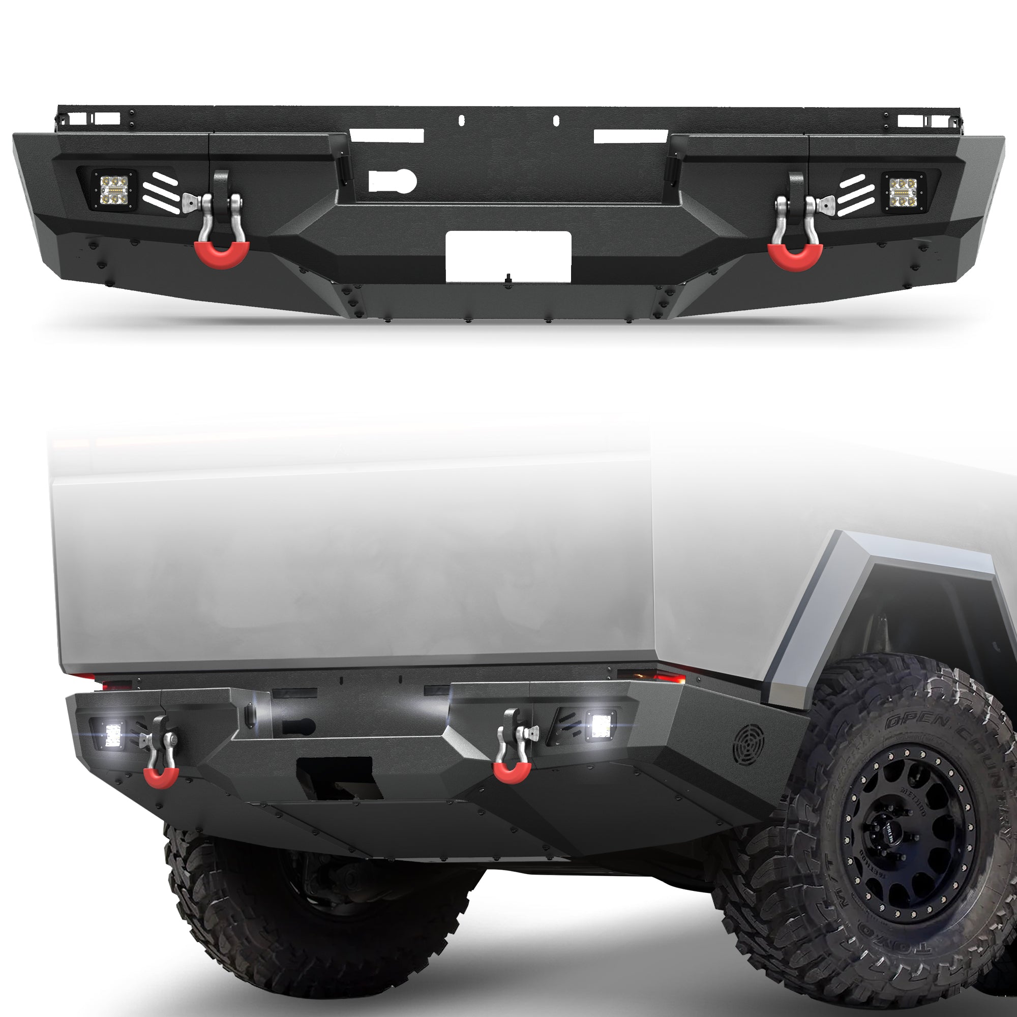 POFENZE Rear Bumper for 2024 2025 2026 Tesla Cybertruck POFENZE 
