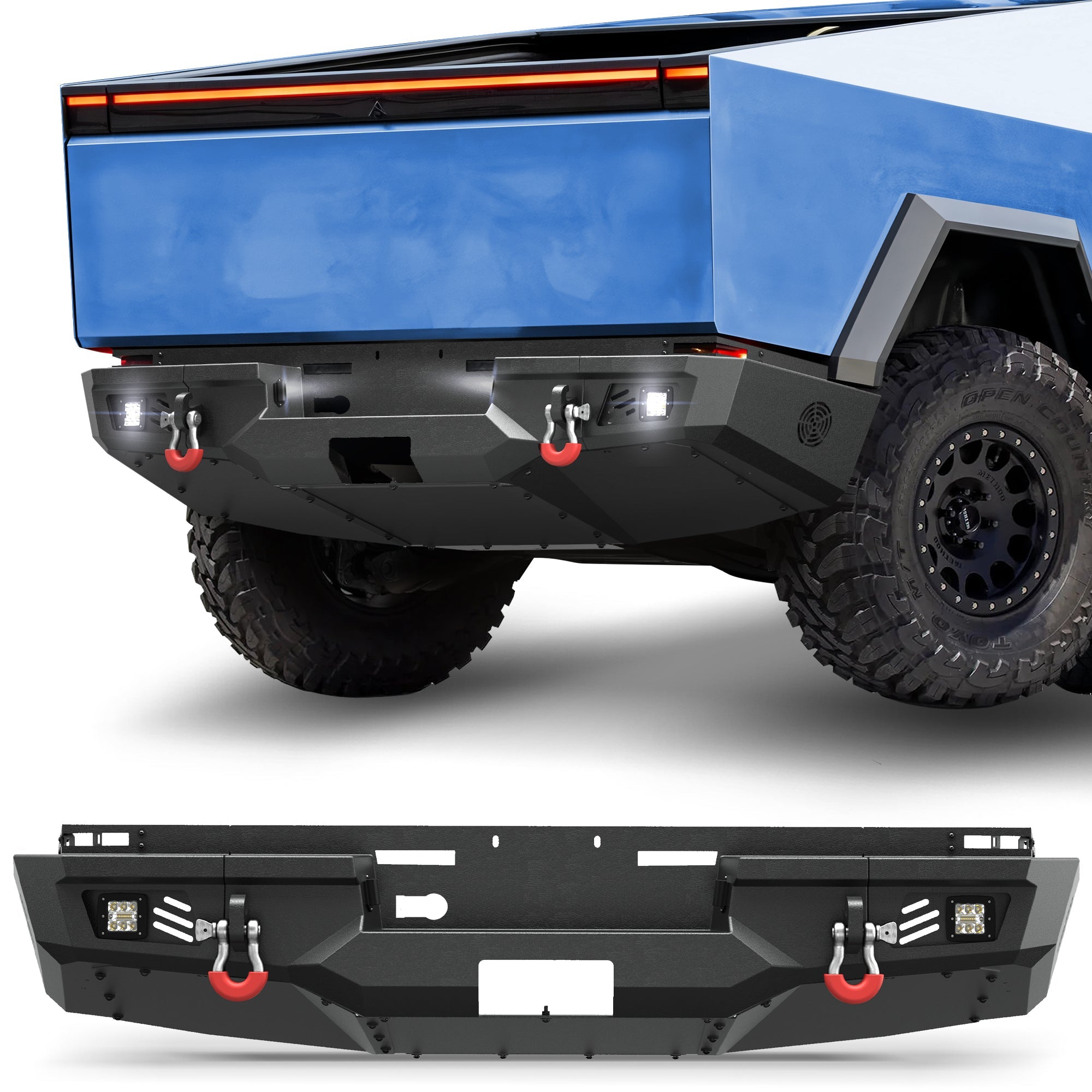 POFENZE Rear Bumper for 2024 2025 2026 Tesla Cybertruck POFENZE 