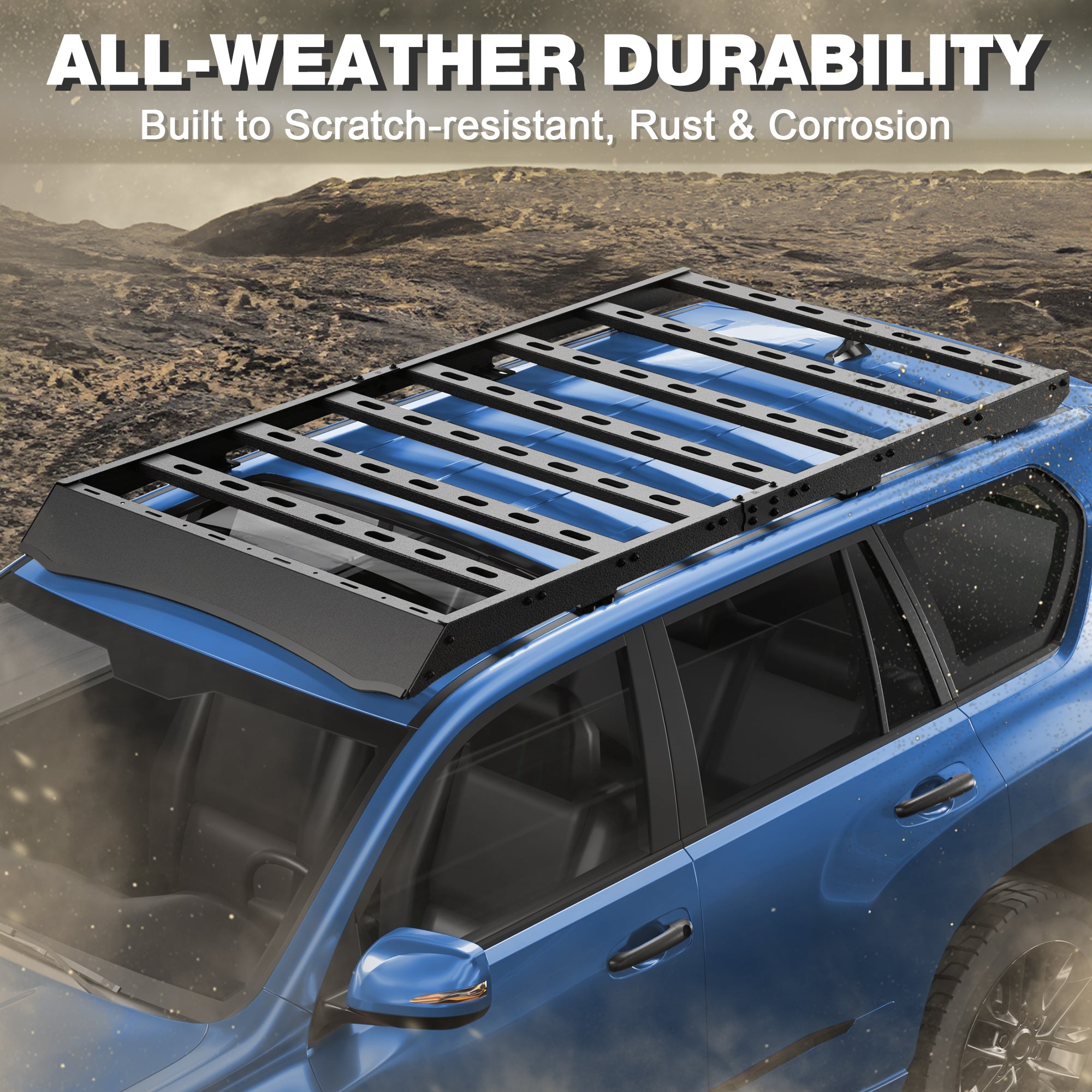 POFENZE Roof Rack for 2010-2023 Lexus GX460, Steel Cargo Roof Rack with Wind Deflector, Drill-On POFENZE 