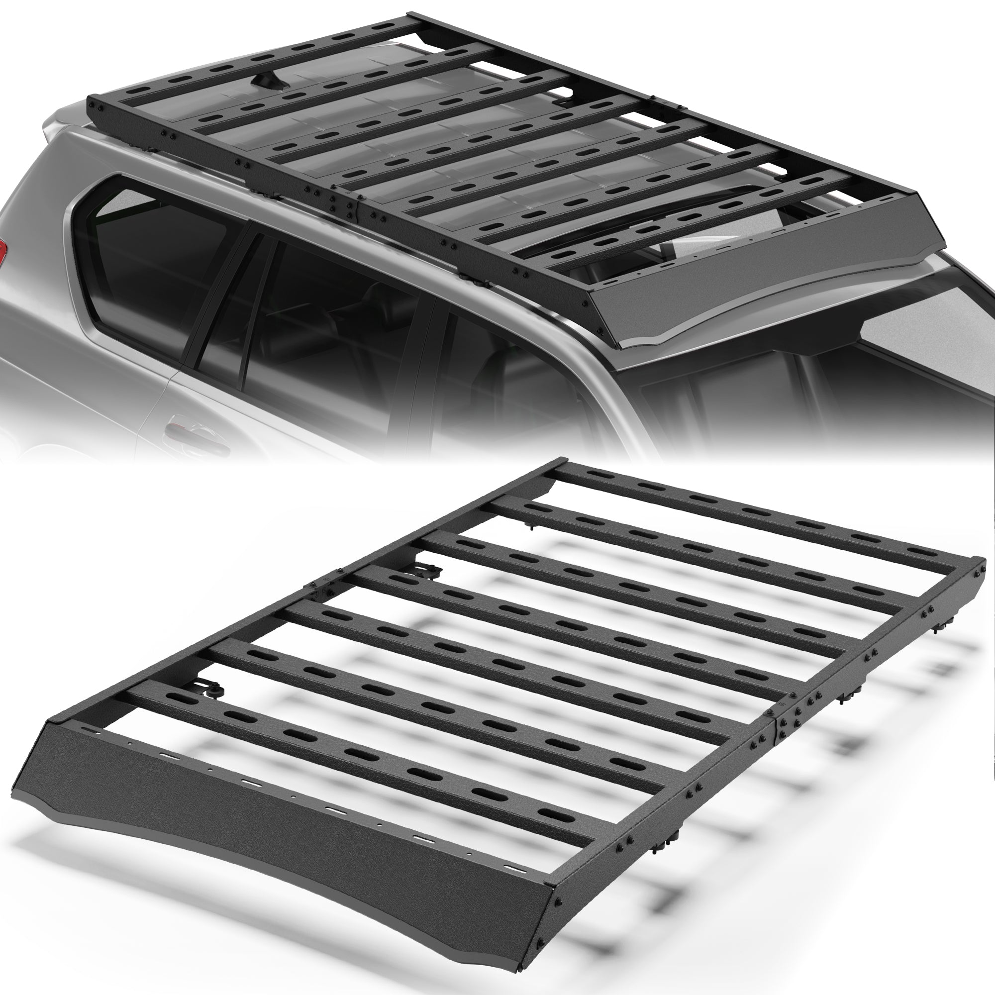 POFENZE Roof Rack for 2010-2023 Lexus GX460, Steel Cargo Roof Rack with Wind Deflector, Drill-On POFENZE 