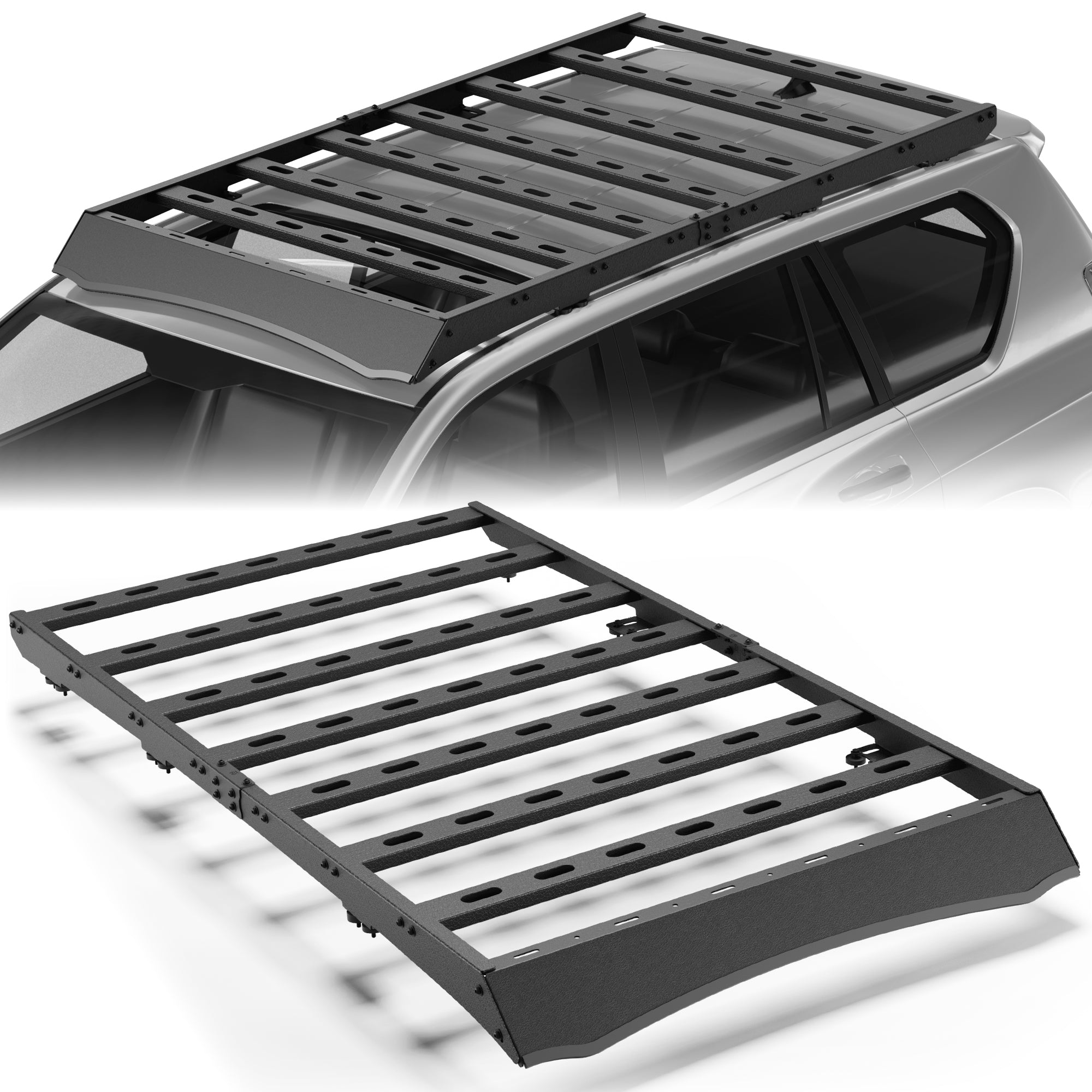 POFENZE Roof Rack for 2010-2023 Lexus GX460, Steel Cargo Roof Rack with Wind Deflector, Drill-On POFENZE 
