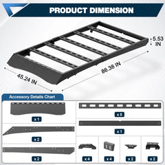 POFENZE Roof Rack for 2016-2025 Toyota Fortuner POFENZE 