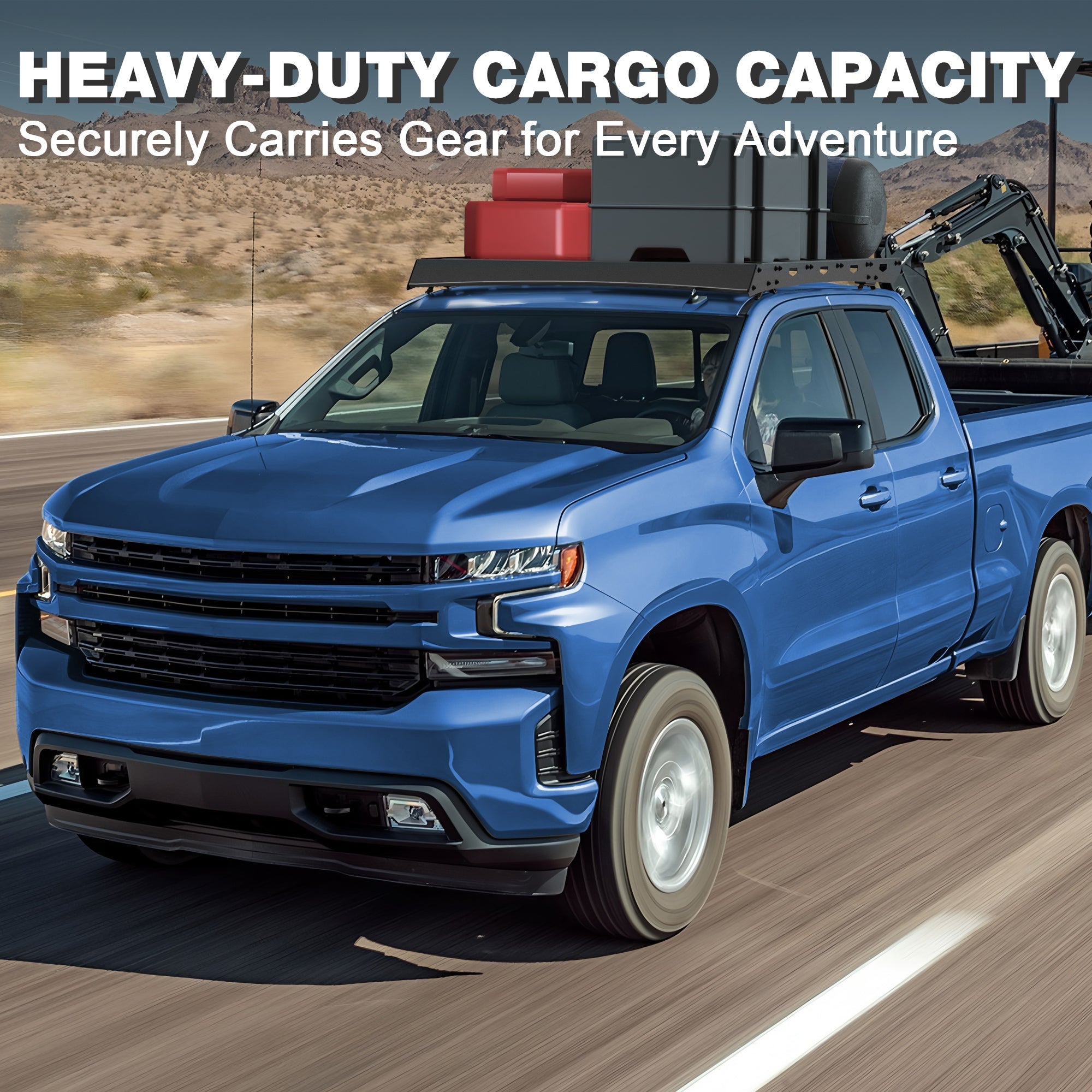 POFENZE Roof Rack for 2019–2025 Chevy Silverado 1500 2500 Crew Cab POFENZE 