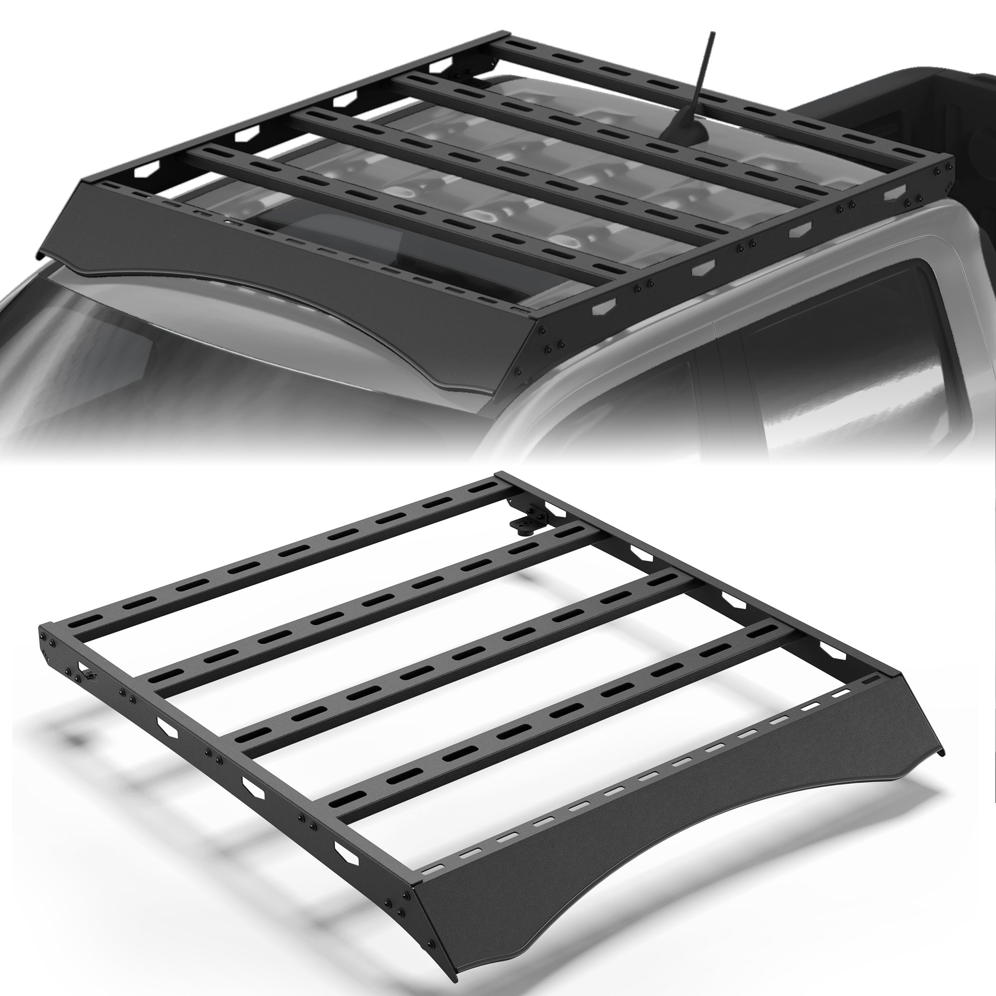 POFENZE Roof Rack for 2022-2025 Ford Maverick, Full Platform Steel Roof Rack, Drill-On, 800 lbs Static Capacity POFENZE 
