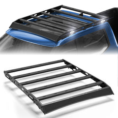 POFENZE Roof Rack for 2022-2026 Toyota Tundra CrewMax 4-Door, Flat Platform Steel Roof Rack with 4 Side Lights, Drill-On, 800 lbs Static Capacity POFENZE 