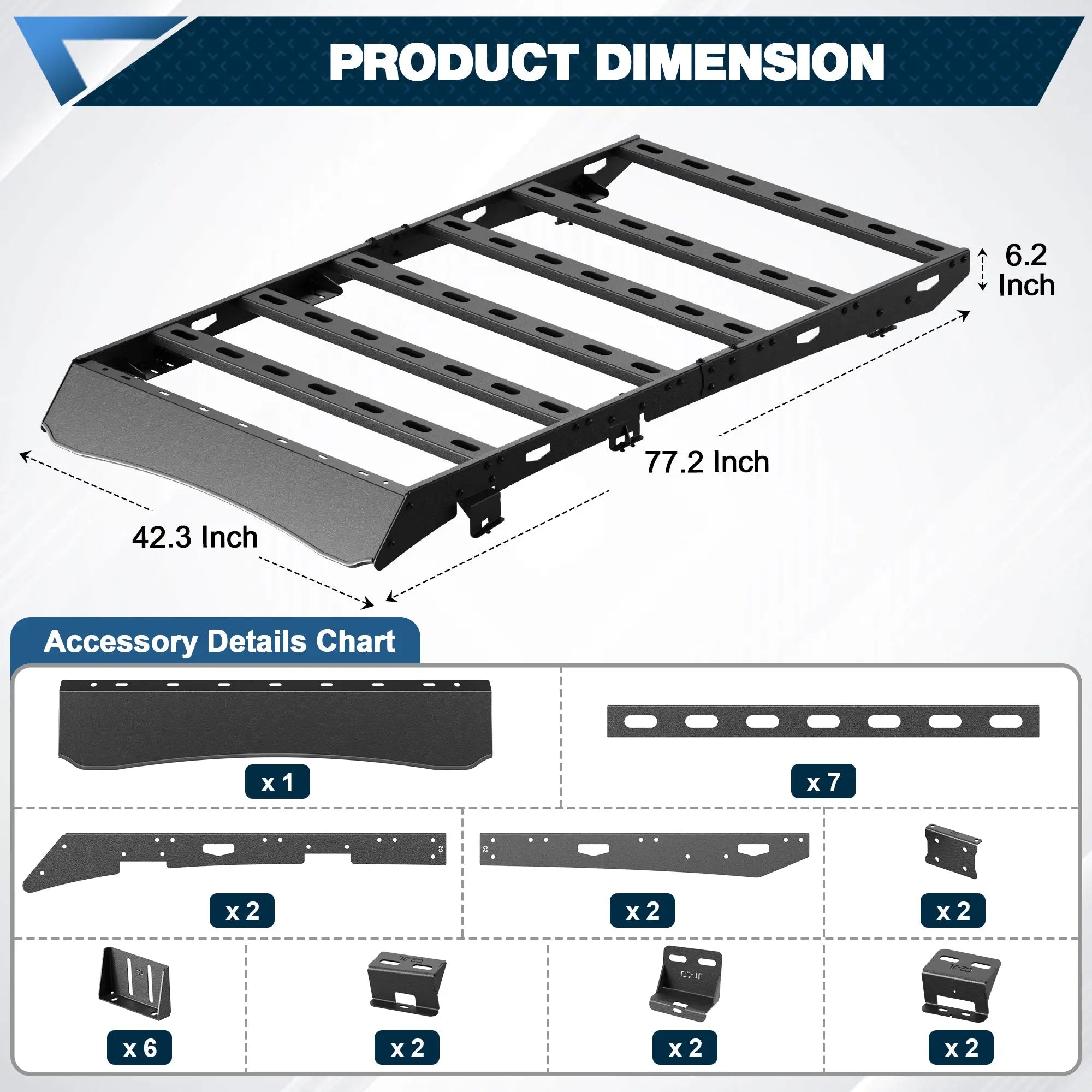 POFENZE Roof Rack for Honda 2017-2022 Easy Install Roof Rack Cargo Baskets for Honda POFENZE