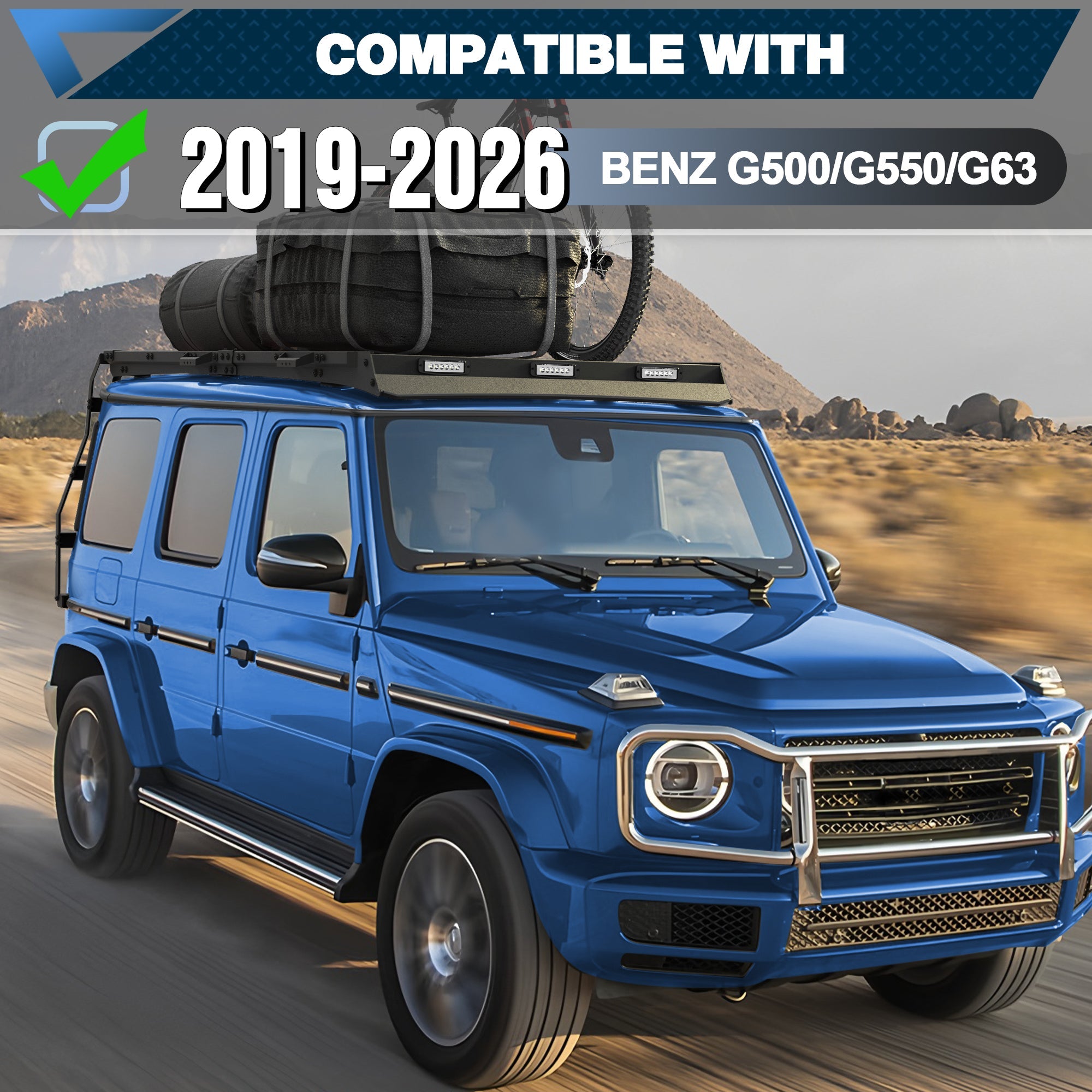 POFENZE Roof Rack with Ladder for 2019–2026 Mercedes-Benz G-Class G500 G550 G63 POFENZE 