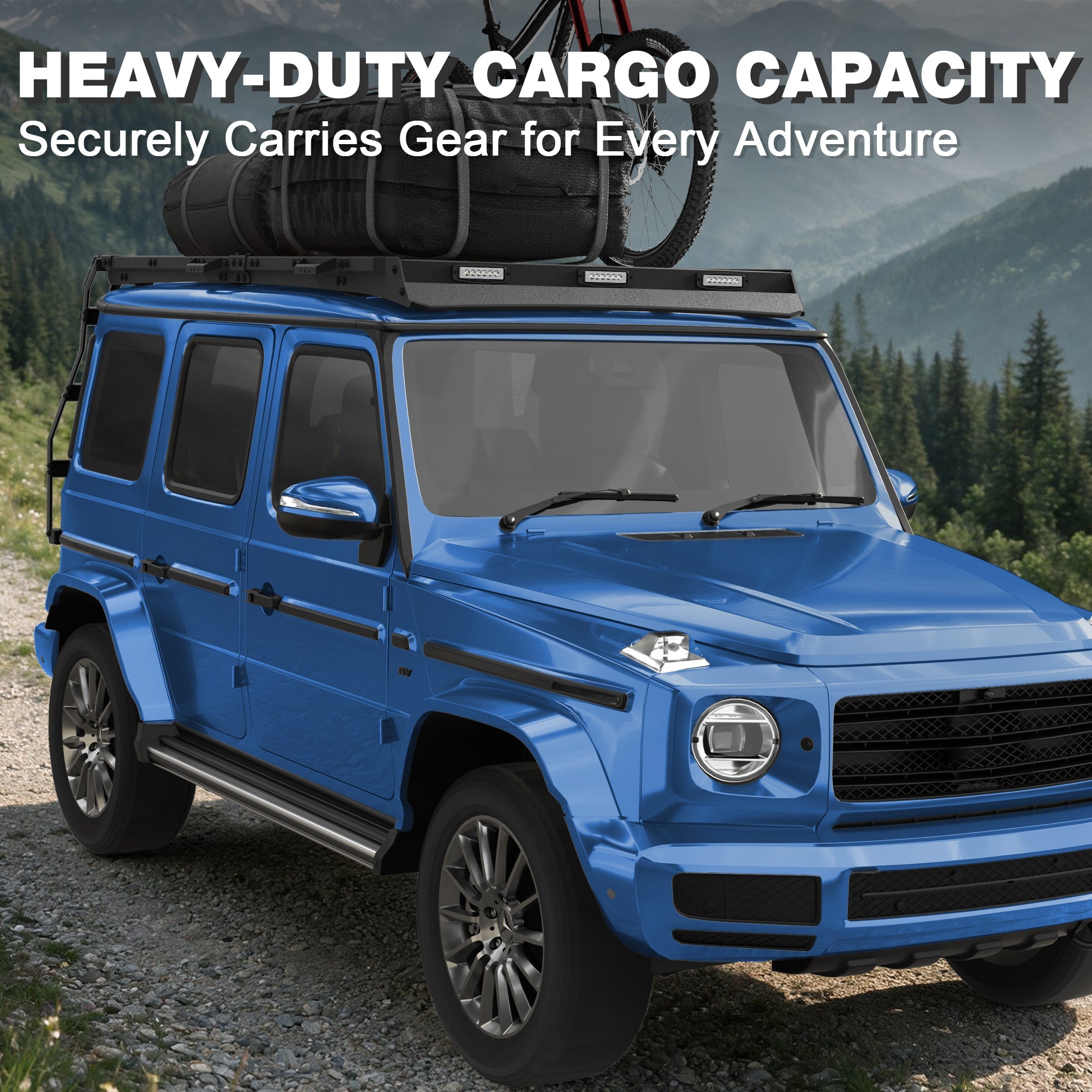 POFENZE Roof Rack with Ladder for 2019–2026 Mercedes-Benz G-Class G500 G550 G63 POFENZE 