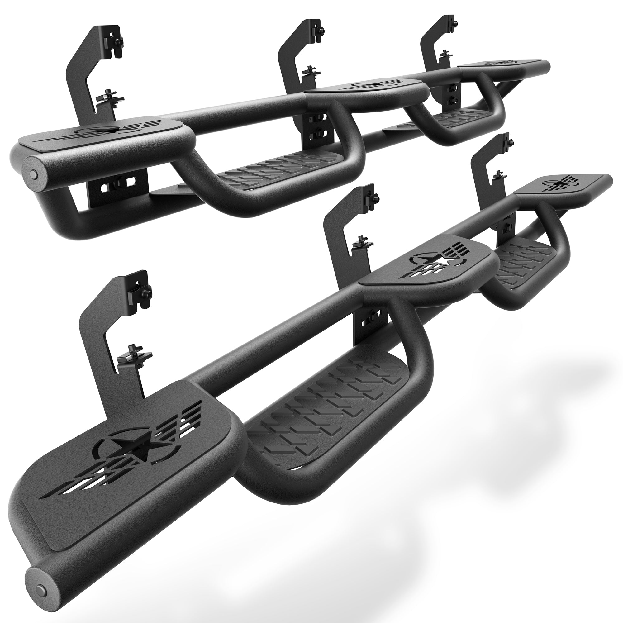 POFENZE Running Boards Side Steps for 2007-2018 Chevy Silverado & GMC Sierra 1500/2500HD/3500HD Extended Cab POFENZE 