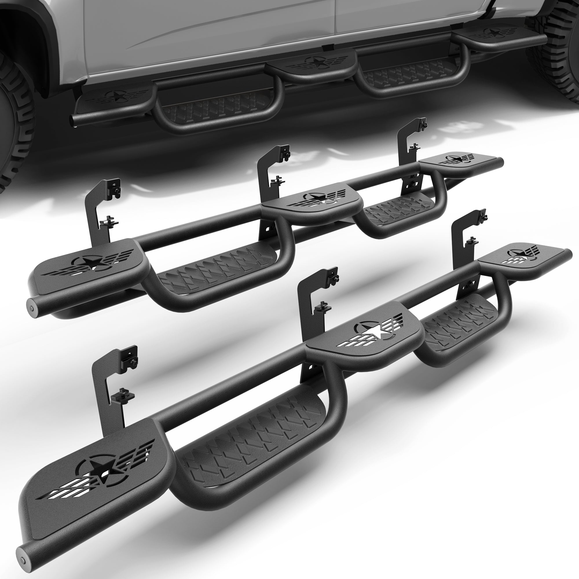 POFENZE Running Boards Side Steps for 2015-2026 Chevy Colorado & GMC Canyon Crew Cab POFENZE 