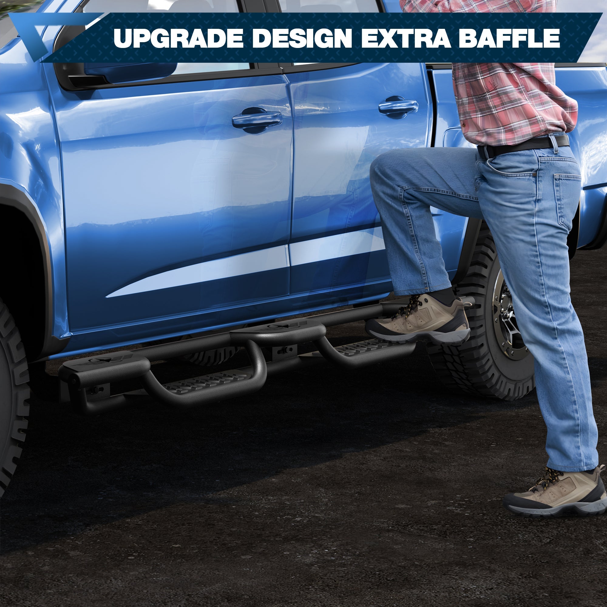 POFENZE Running Boards Side Steps for 2015-2026 Chevy Colorado & GMC Canyon Crew Cab POFENZE 