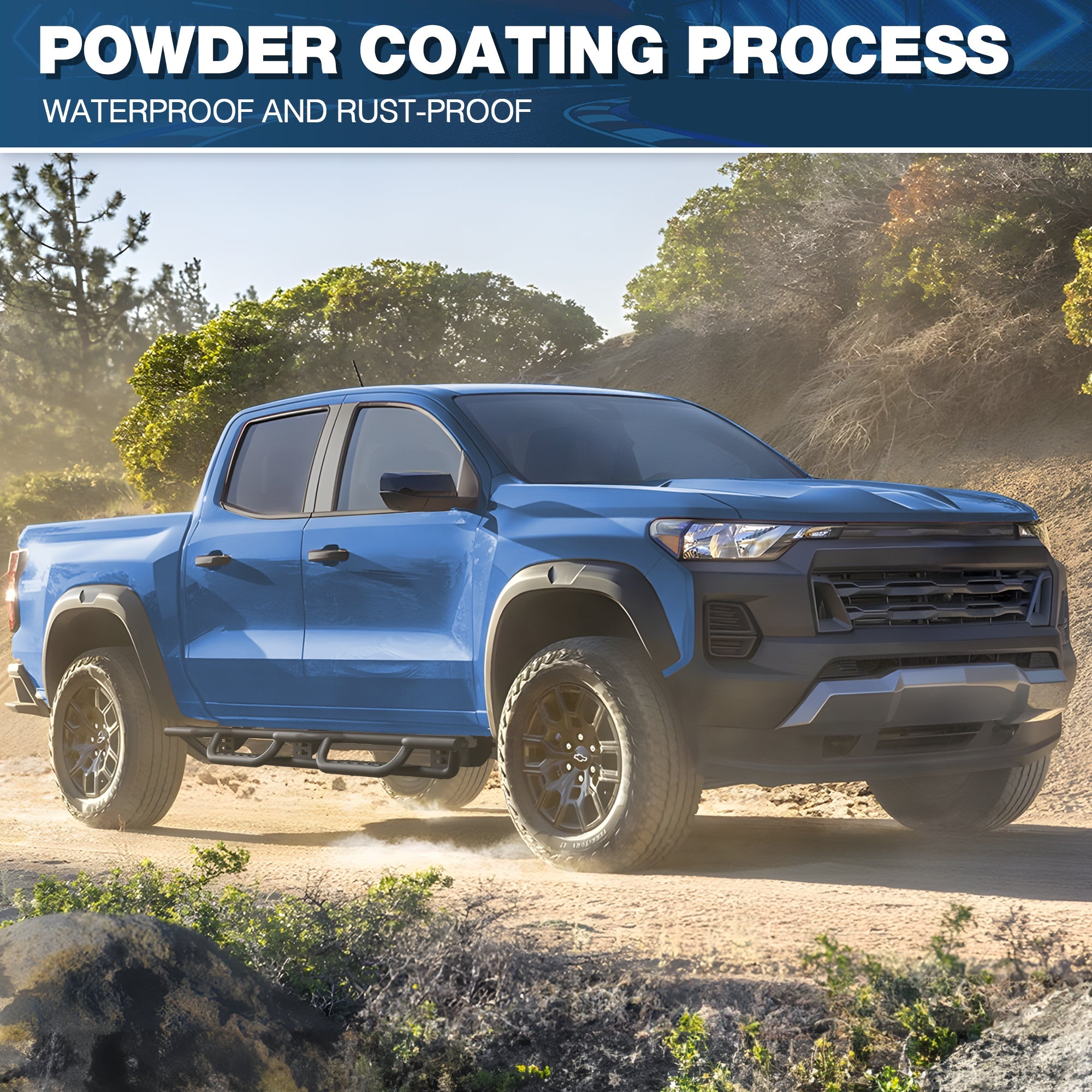 POFENZE Running Boards Side Steps for 2015-2026 Chevy Colorado & GMC Canyon Crew Cab POFENZE 