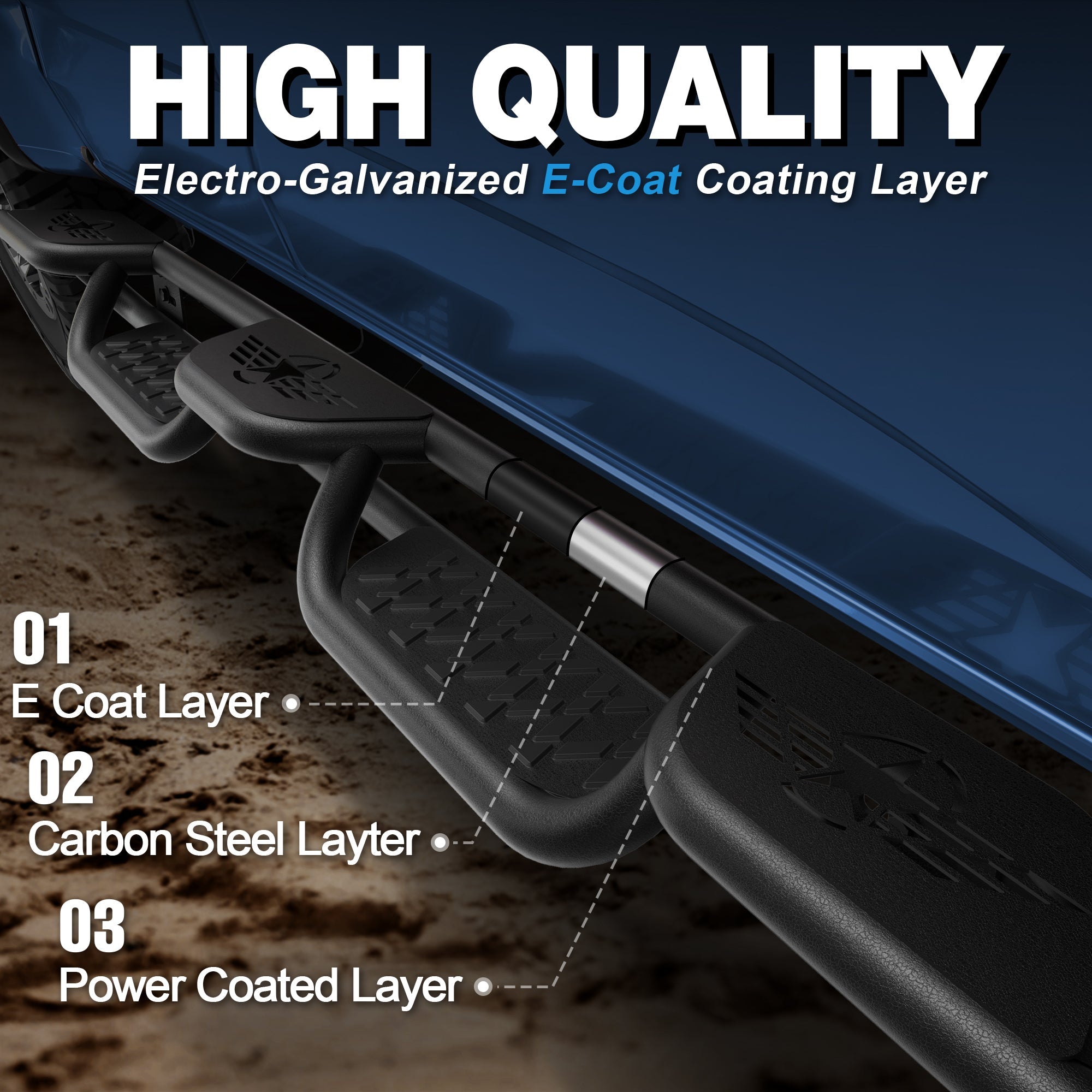 POFENZE Running Boards Side Steps for 2015-2026 Chevy Colorado & GMC Canyon Crew Cab POFENZE 