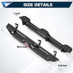 POFENZE Running Boards for 2007-2018 Silverado Sierra 1500 & 2007-2019 2500HD 3500HD Crew Cab POFENZE 