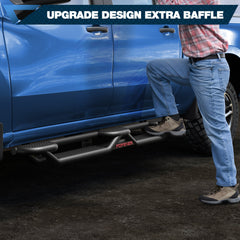 POFENZE Running Boards for 2007-2018 Silverado Sierra 1500 & 2007-2019 2500HD 3500HD Crew Cab POFENZE 