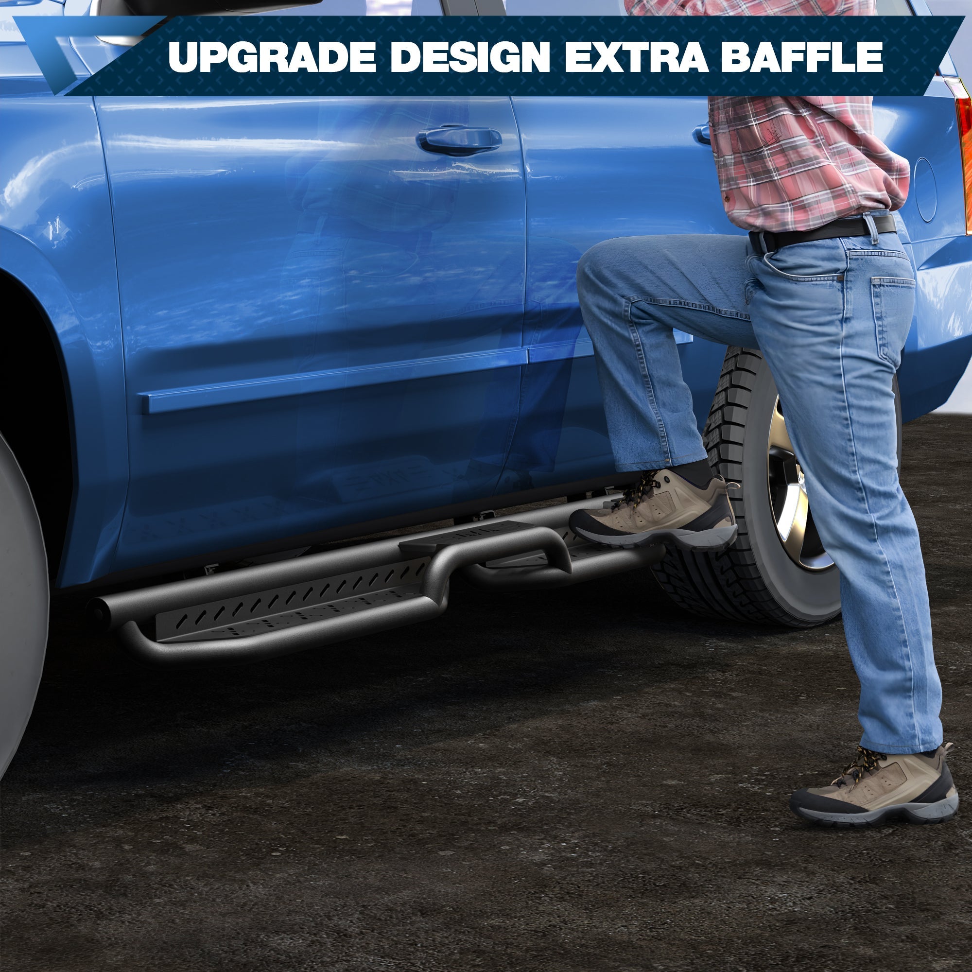 POFENZE Running Boards for 2007-2020 Chevy Tahoe, 2005-2020 GMC Yukon POFENZE 
