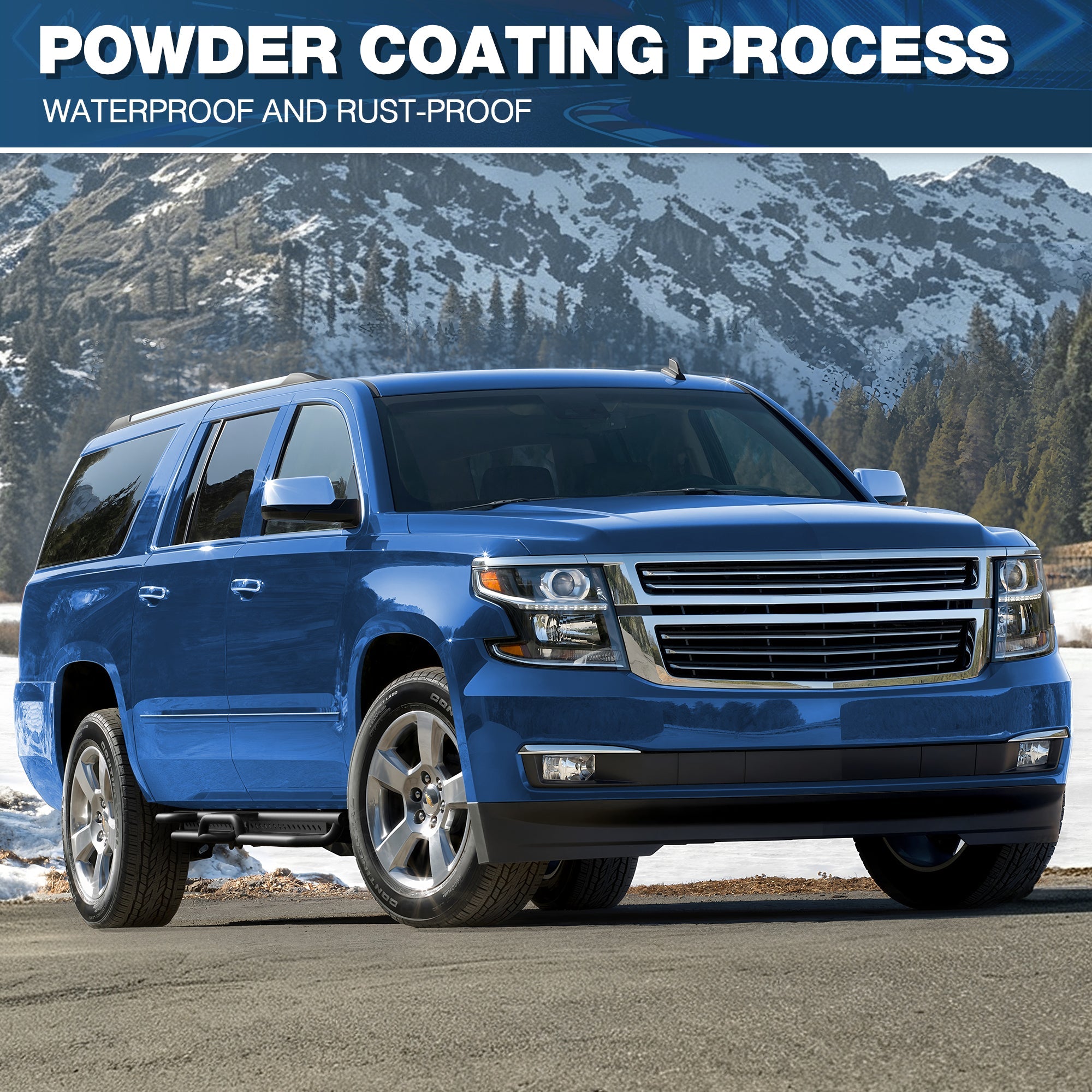 POFENZE Running Boards for 2007-2020 Chevy Tahoe, 2005-2020 GMC Yukon POFENZE 