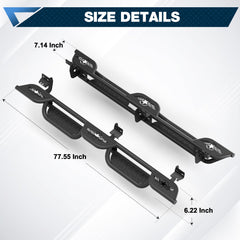 POFENZE Running Boards for 2009-2026 Ram 1500 Quad Cab, 3-Step Side Steps POFENZE 