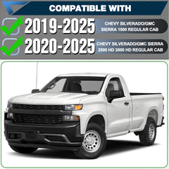 POFENZE Running Boards for 2019-2025 Chevy Silverado & GMC Sierra 1500/2500HD/3500HD Regular Cab POFENZE 