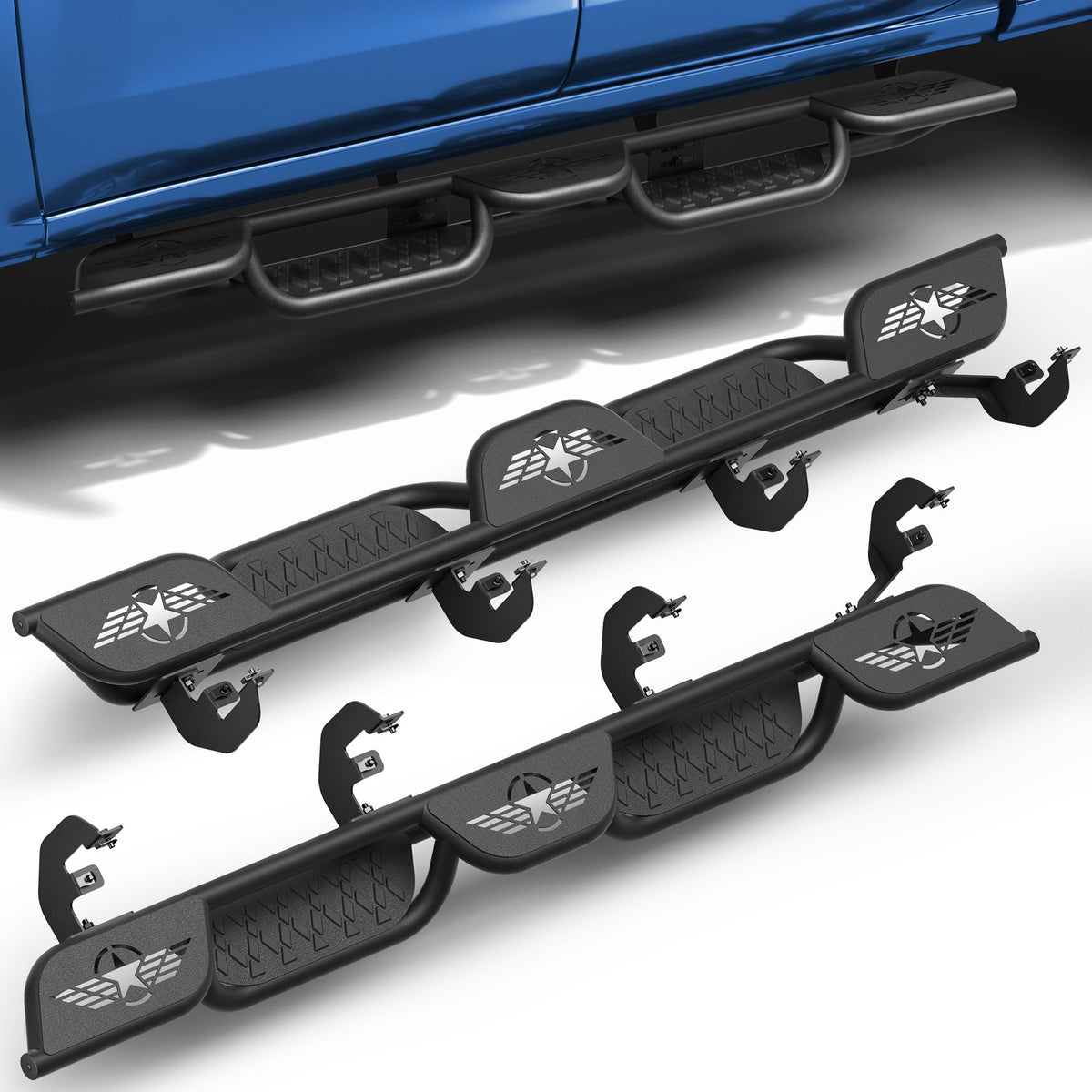 POFENZE Running Boards for 2019-2026 Chevy Silverado & GMC Sierra 1500 / 2500HD / 3500HD Crew Cab POFENZE 