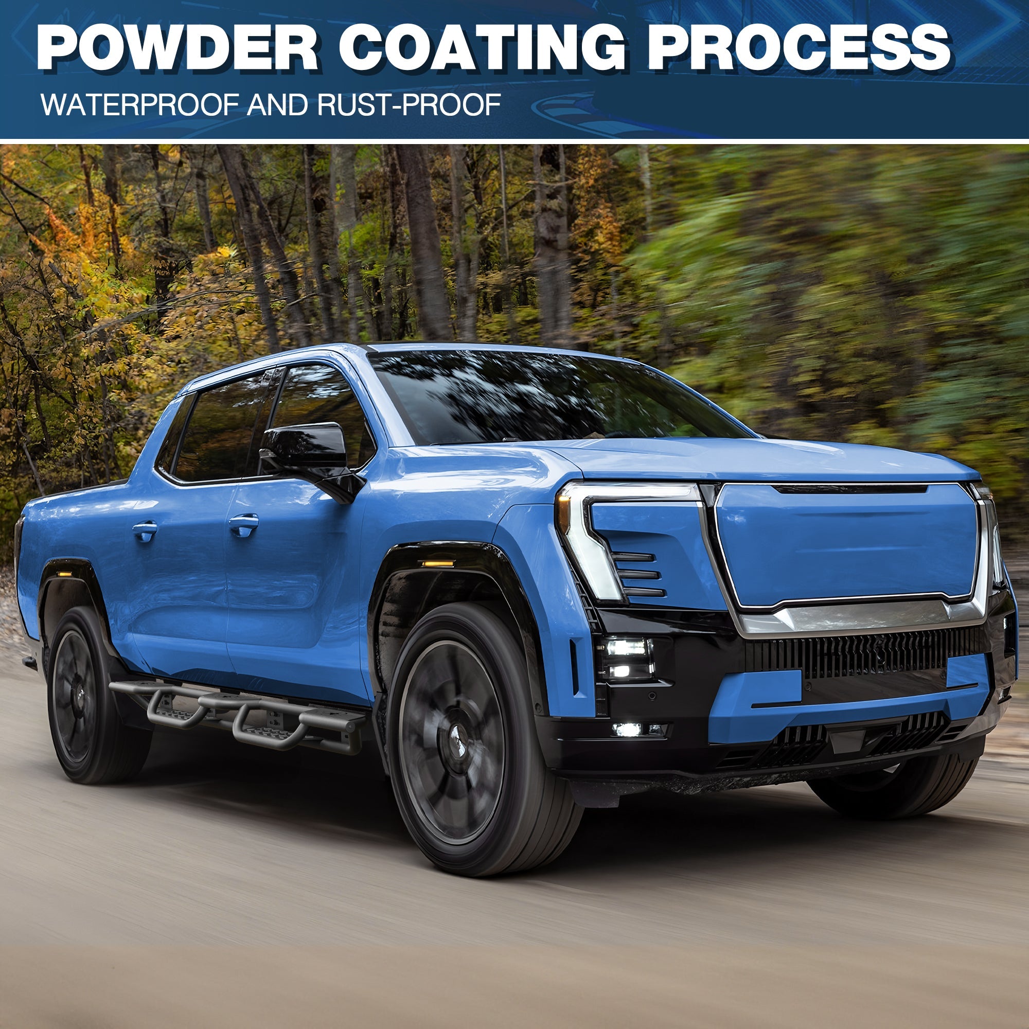 POFENZE Running Boards for 2019-2026 Chevy Silverado & GMC Sierra 1500 / 2500HD / 3500HD Crew Cab POFENZE 
