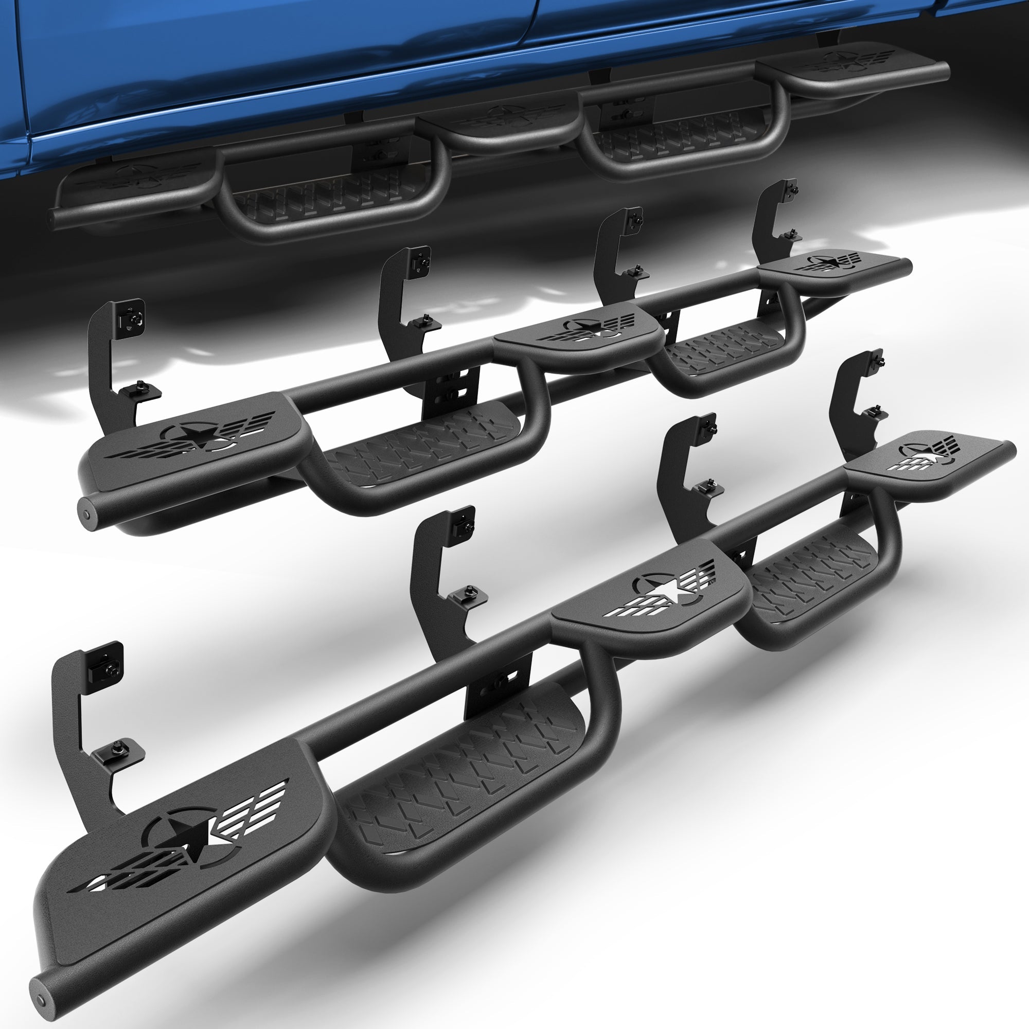 POFENZE Running Boards for 2019-2026 Chevy Silverado & GMC Sierra 1500 / 2500HD / 3500HD Crew Cab POFENZE 