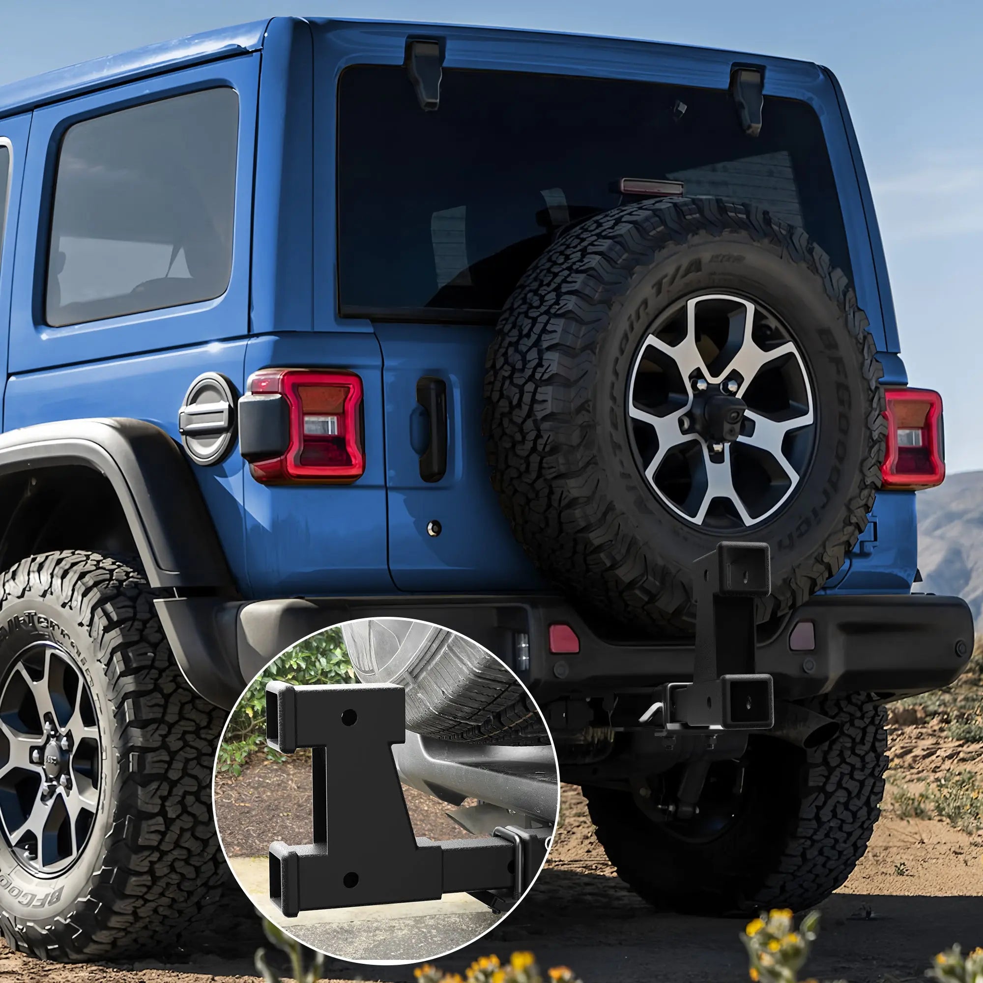 POFENZE Trailer Hitch for 2 Inch Receiver Adjustable 7.3"-9.3" Extension with Hitch Receiver with 5/8 inch Bolt Nut Clip 4000 lbs Matte Black POFENZE