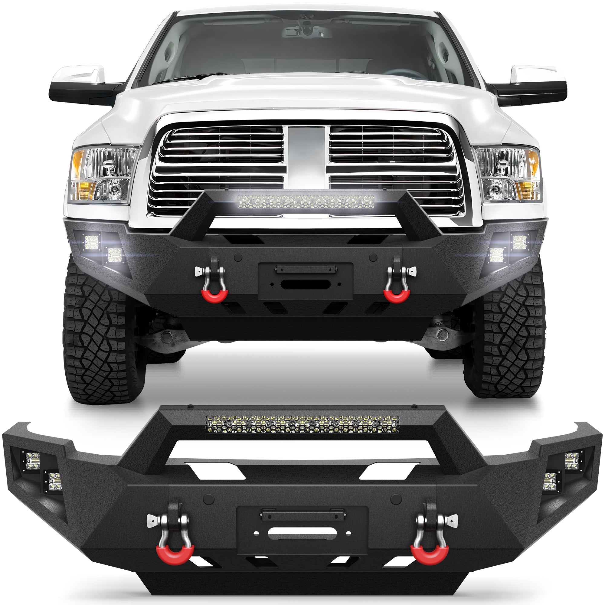 Ram 2500 Front Bumper for 2010-2018 Dodge Ram 2500/3500 Pickup Truck POFENZE 